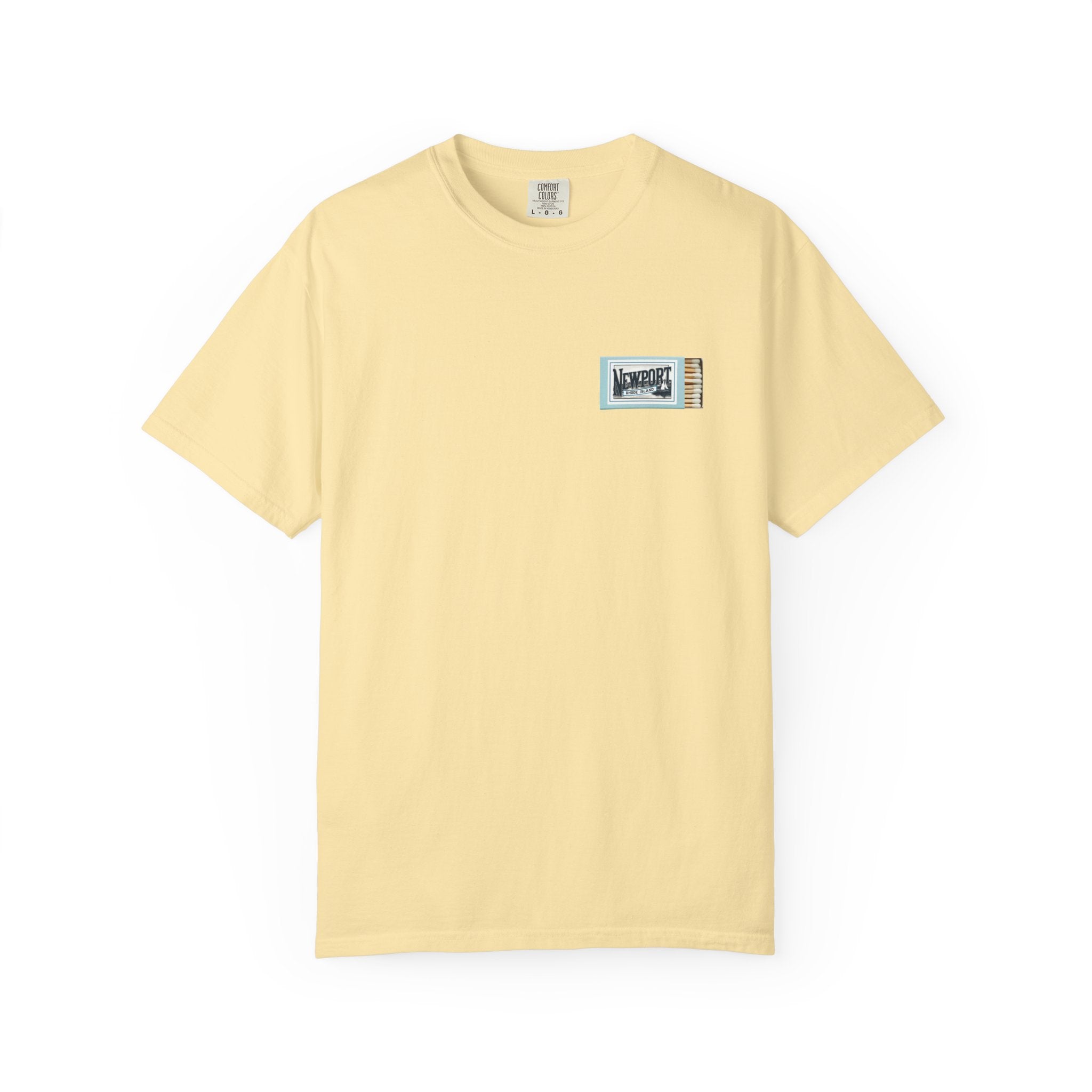 Newport, RI Matchbox T-Shirt, Vintage-Inspired Graphic Tee, Rhode Island Apparel, Comfort Colors