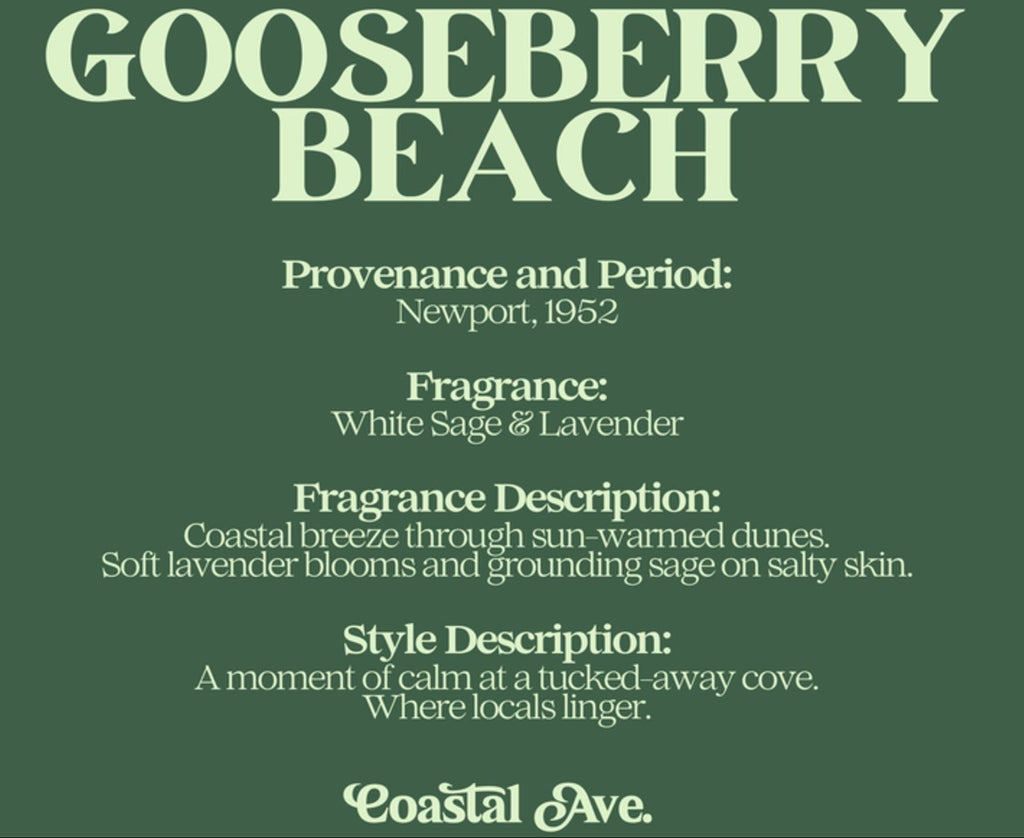 Gooseberry Beach Candle, Newport Rhode Island