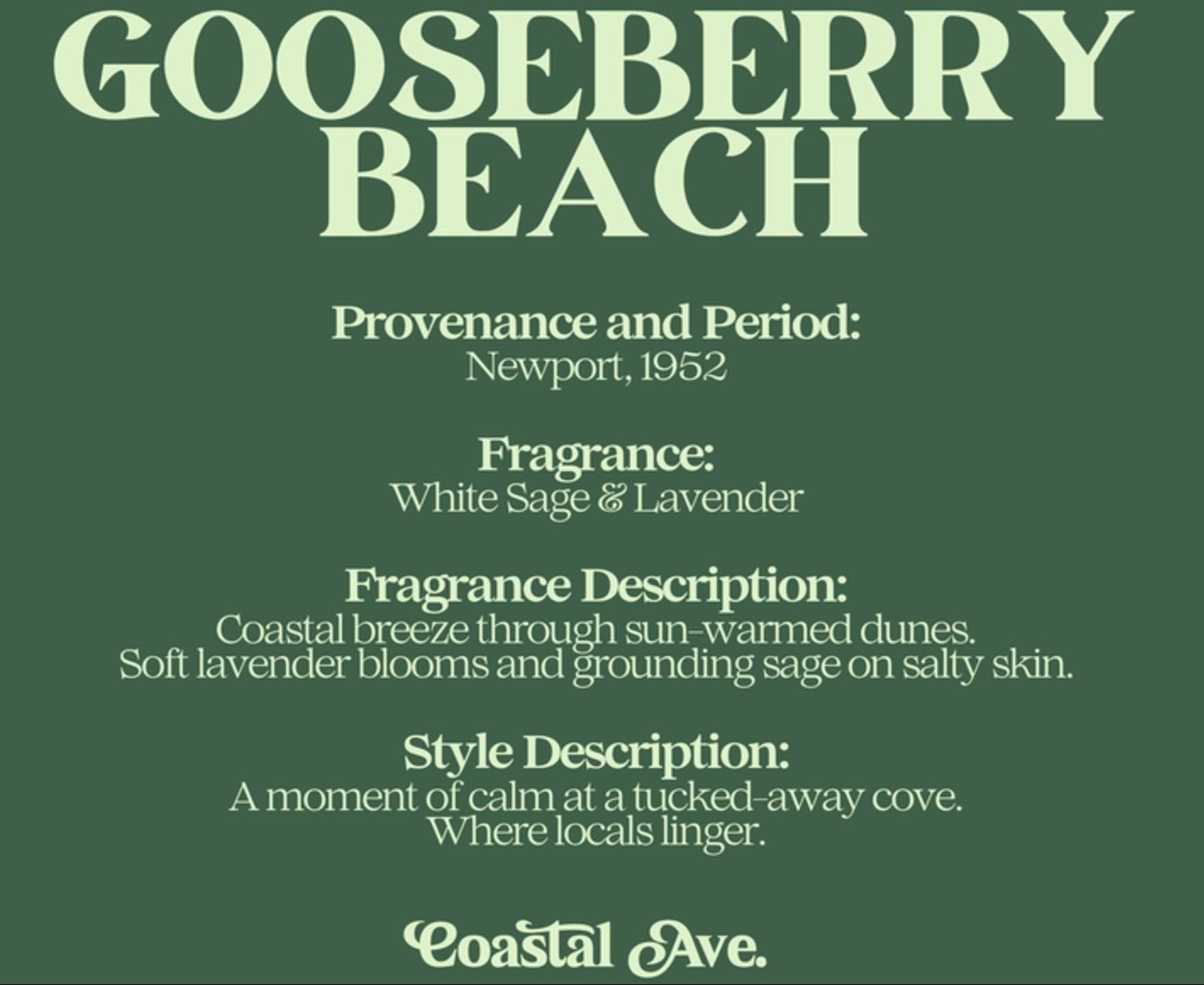 Gooseberry Beach Candle, Newport Rhode Island