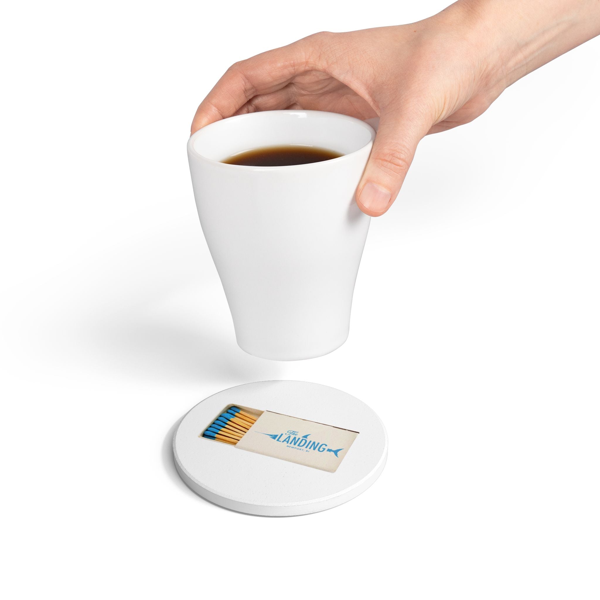 The Landing, Newport RI Ceramic Matchbox Coaster