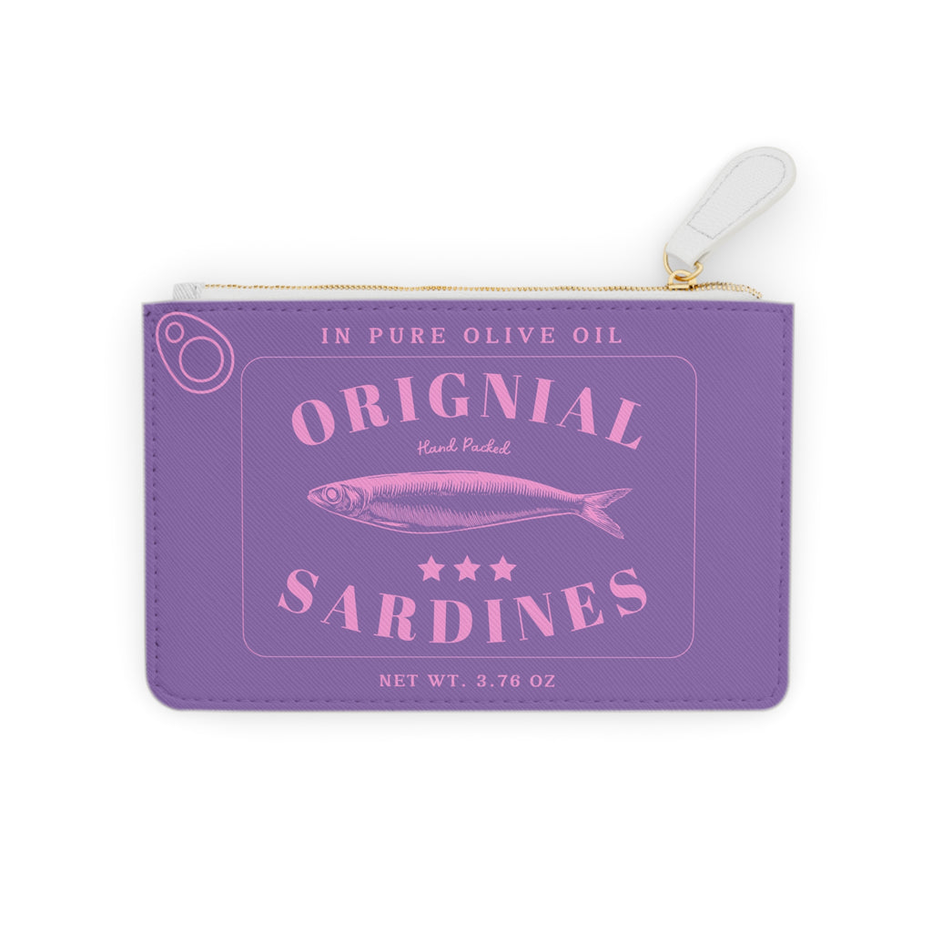 Purple Sardines Mini Pouch in Purple