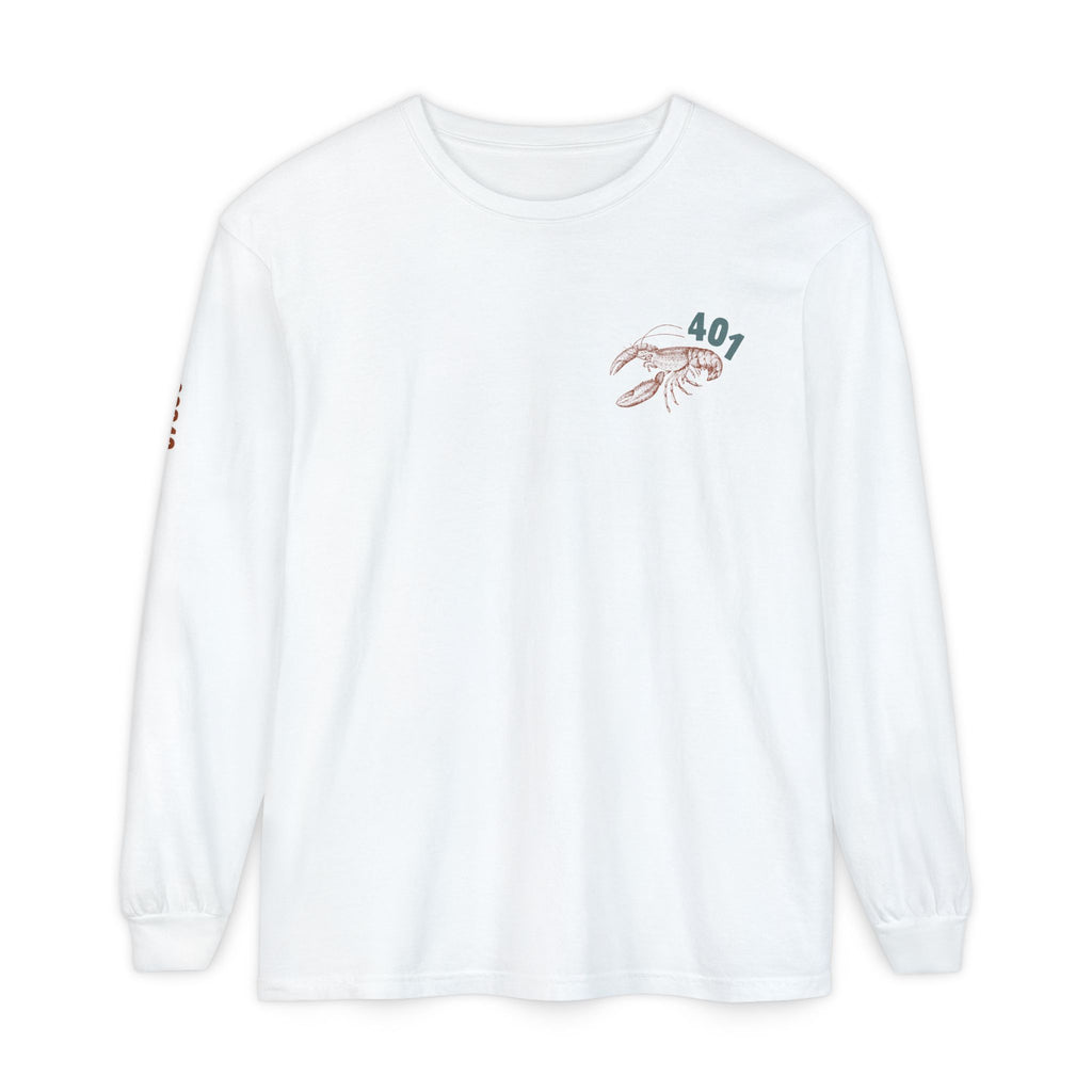 Fresh From The Port, Newport, RI Long Sleeve Tee in White