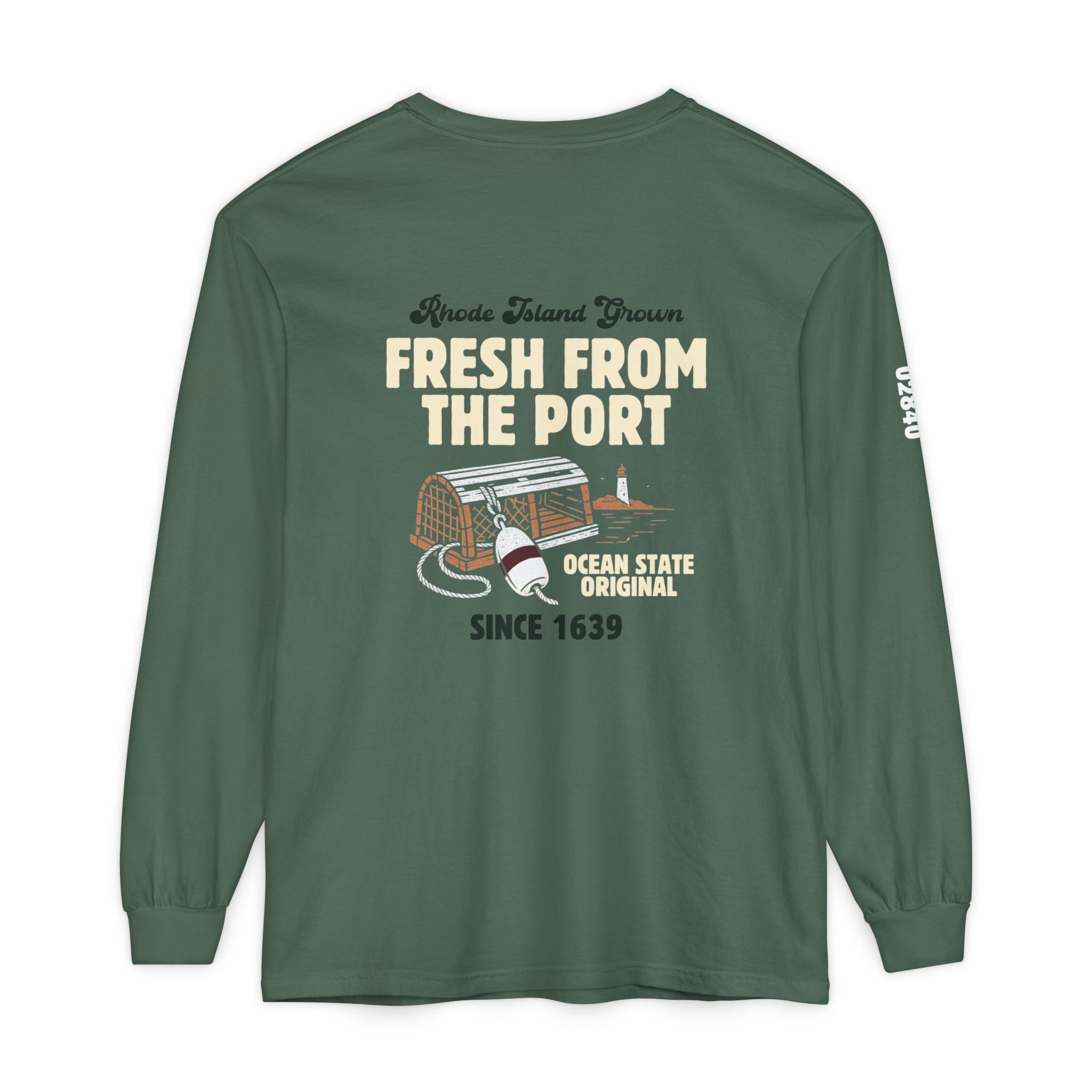Fresh From The Port Long Sleeve Tee in Green