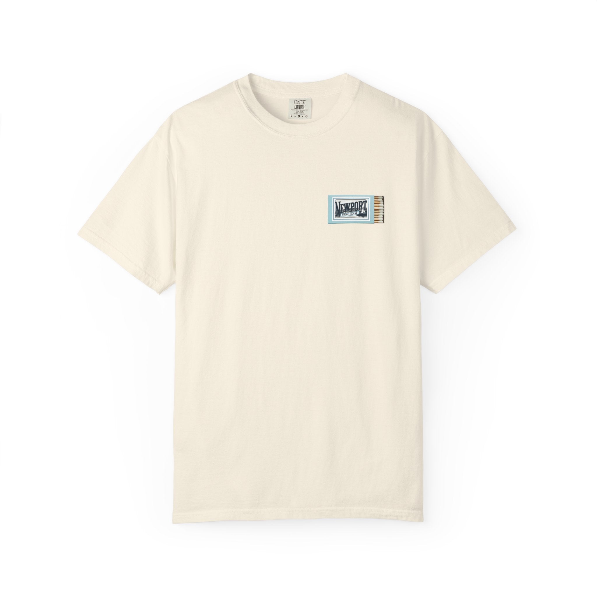 Newport, RI Matchbox T-Shirt, Vintage-Inspired Graphic Tee, Rhode Island Apparel, Comfort Colors