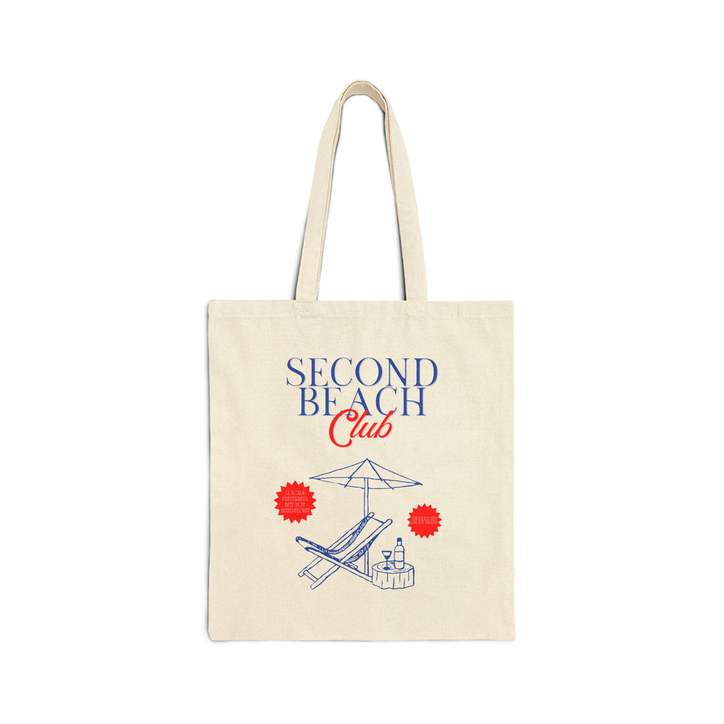 Second Beach Club Tote Bag: Newport / Middletown RI Inspired Beach Bag