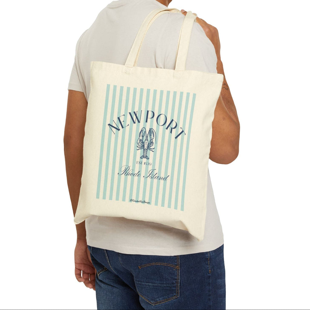 Striped Newport Lobster Tote Bag