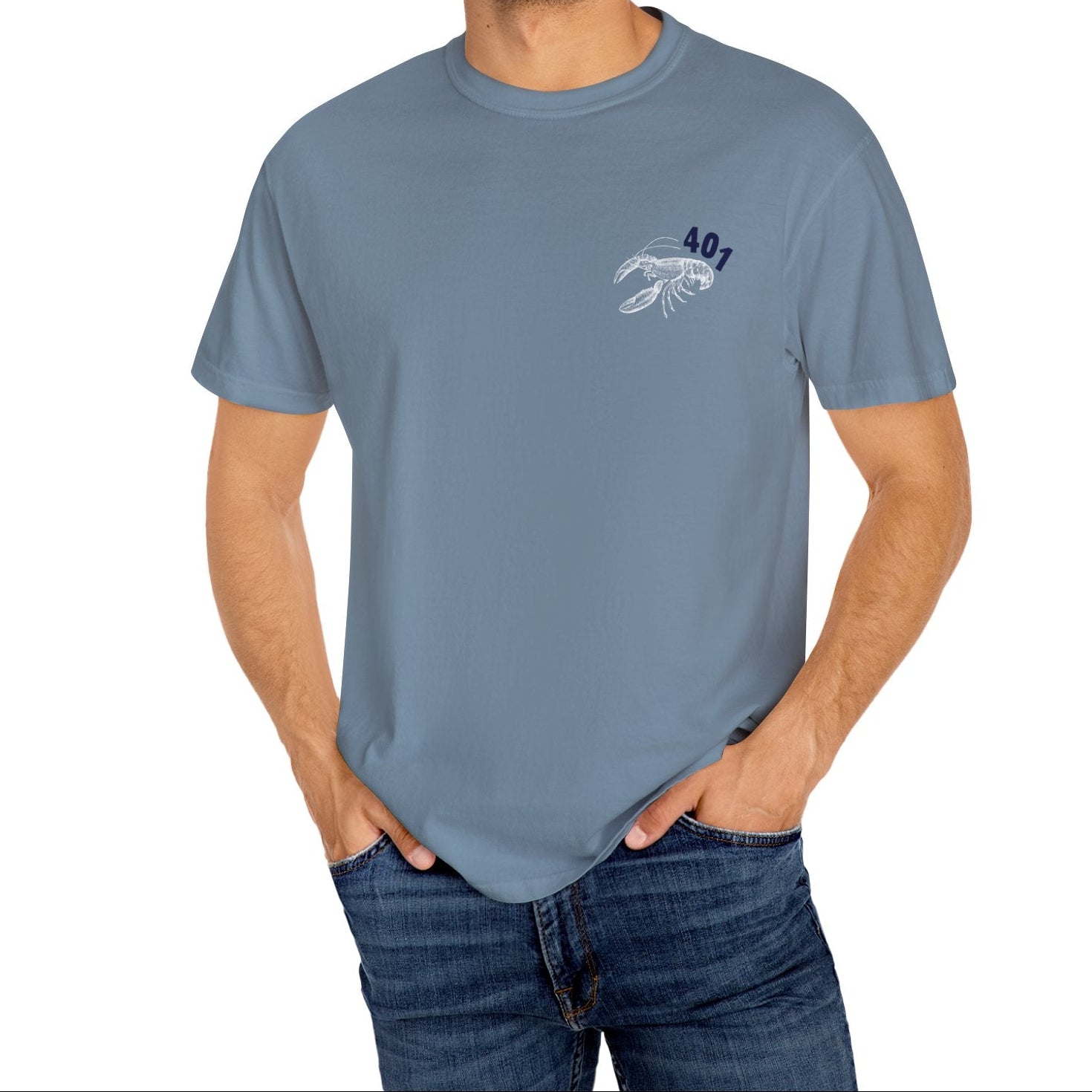 Fresh From The Port Tee in Ice Blue