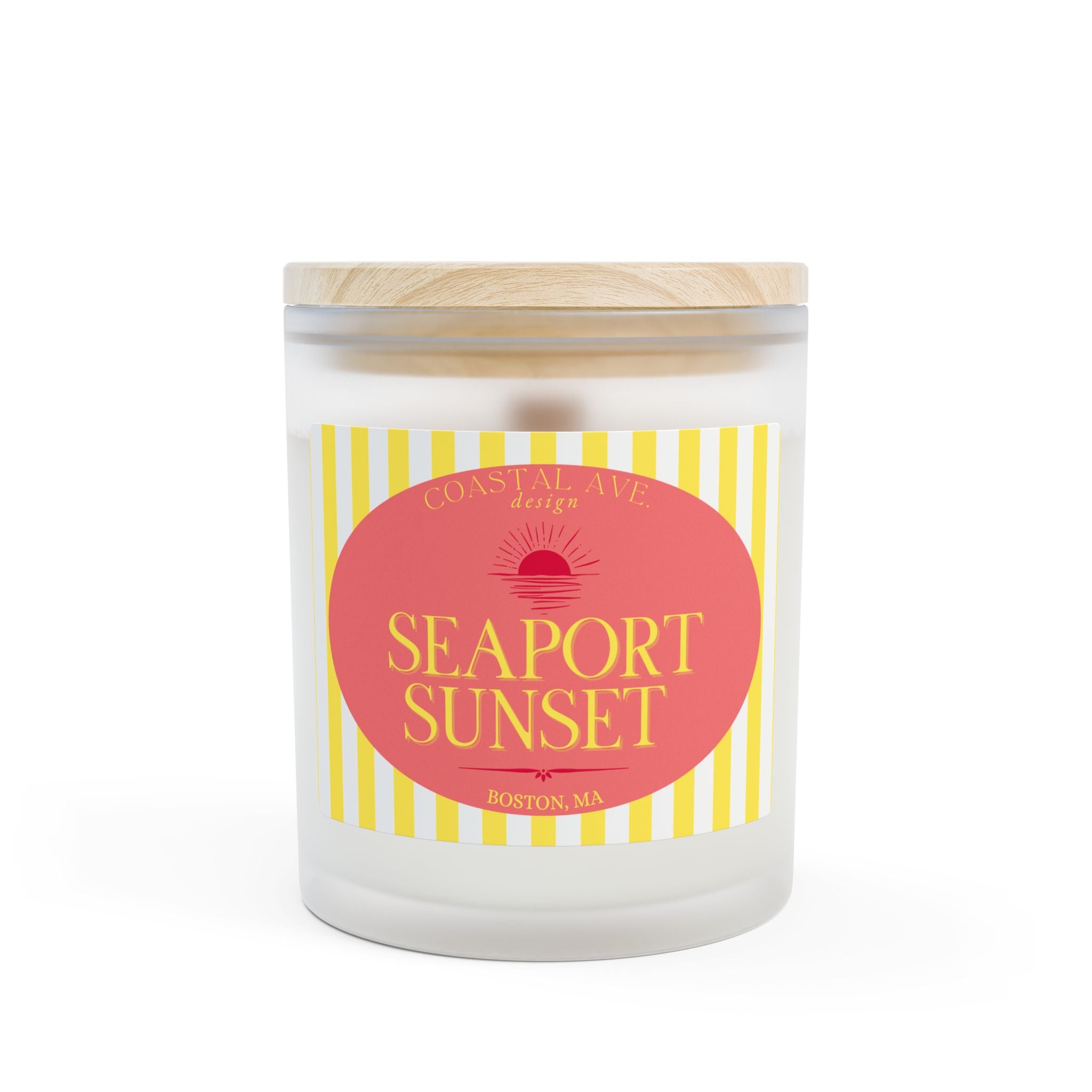 Seaport Sunset, Boston, MA Wood Wick Candle