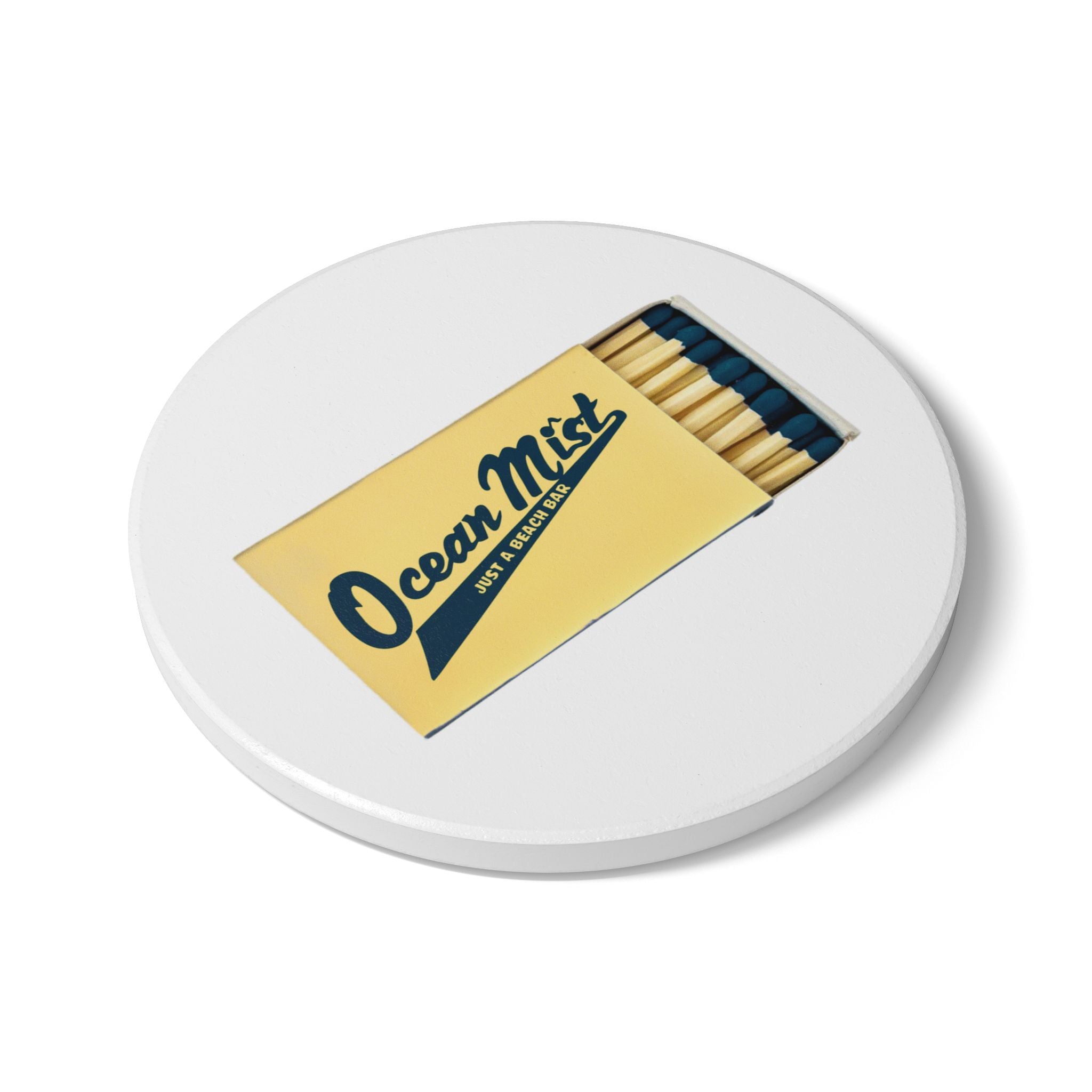Ocean Mist, South Kingstown RI Ceramic Matchbox Coaster