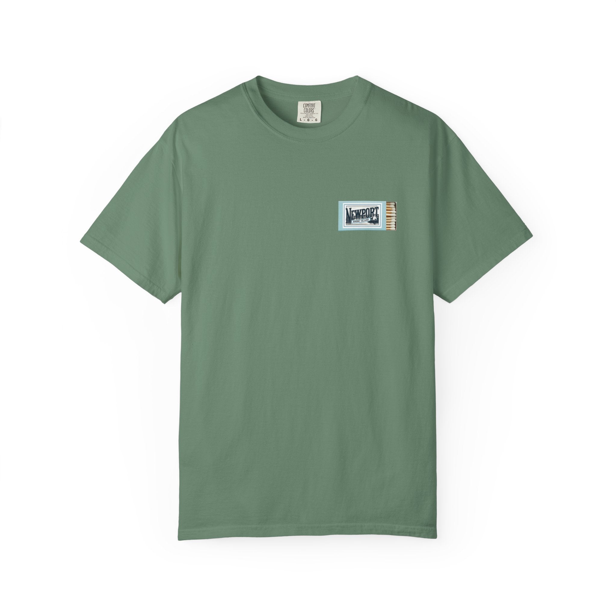 Newport, RI Matchbox T-Shirt, Vintage-Inspired Graphic Tee, Rhode Island Apparel, Comfort Colors