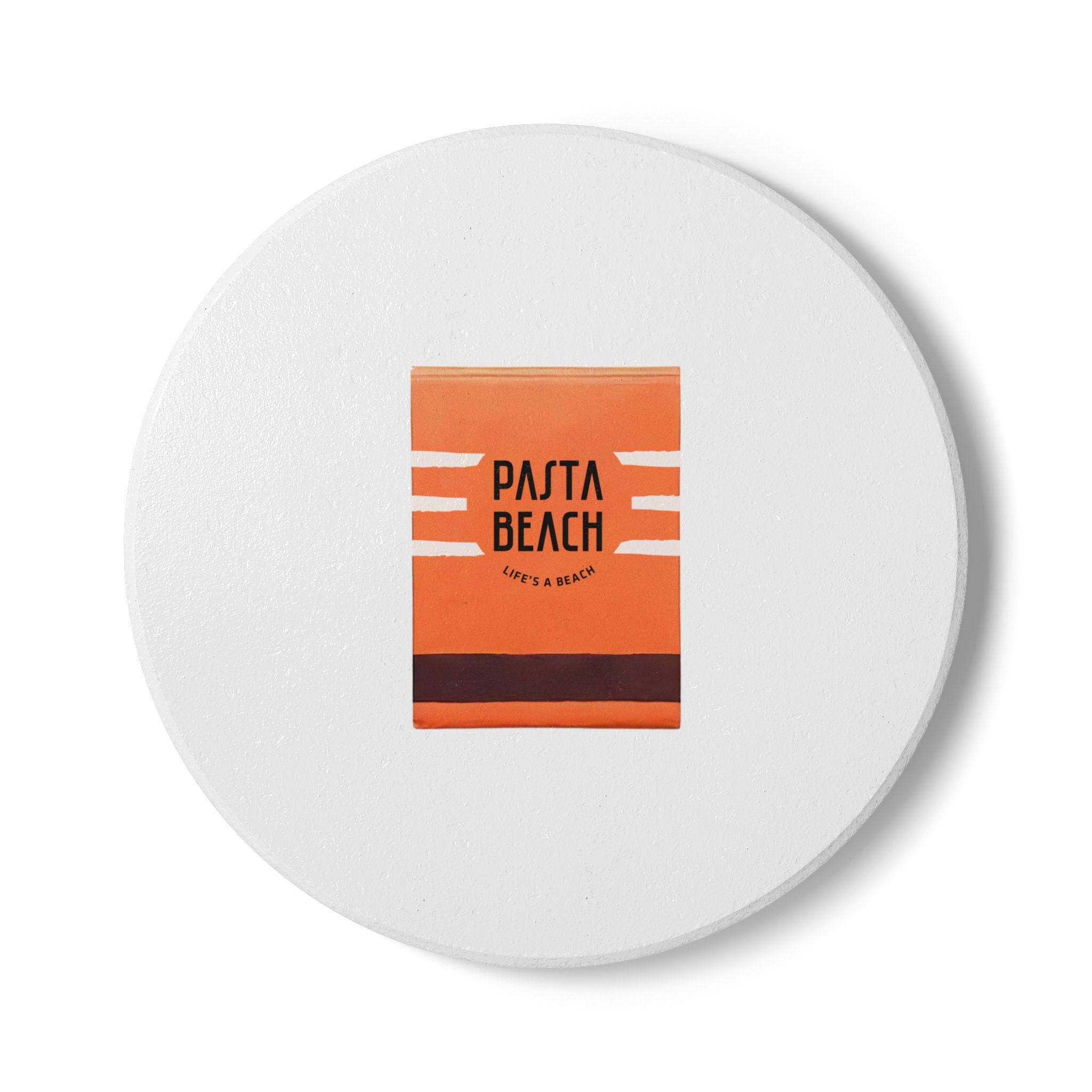 Pasta Beach, Newport, RI Ceramic Matchbox Coaster