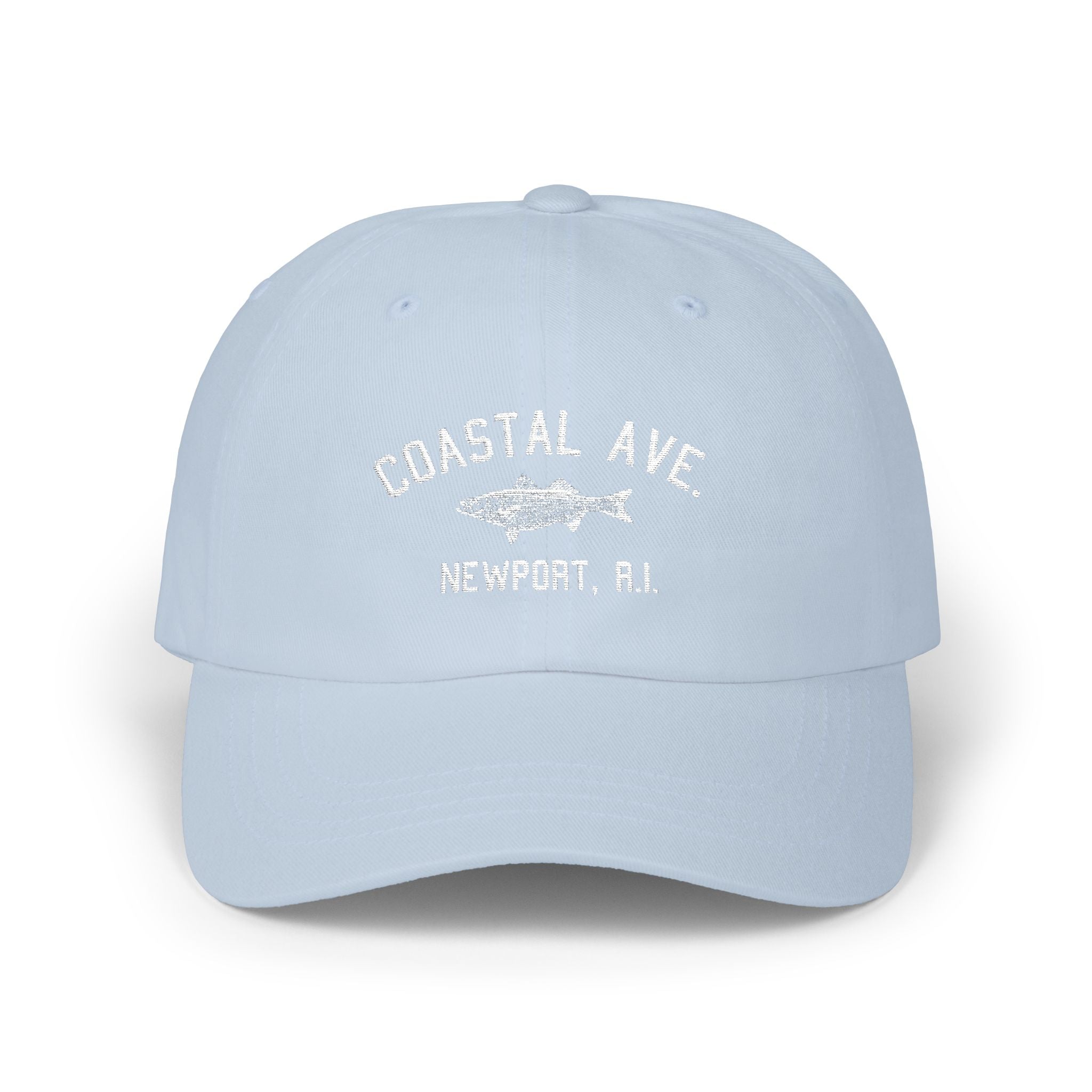 Coastal Ave. Design Embroidered Baseball Cap