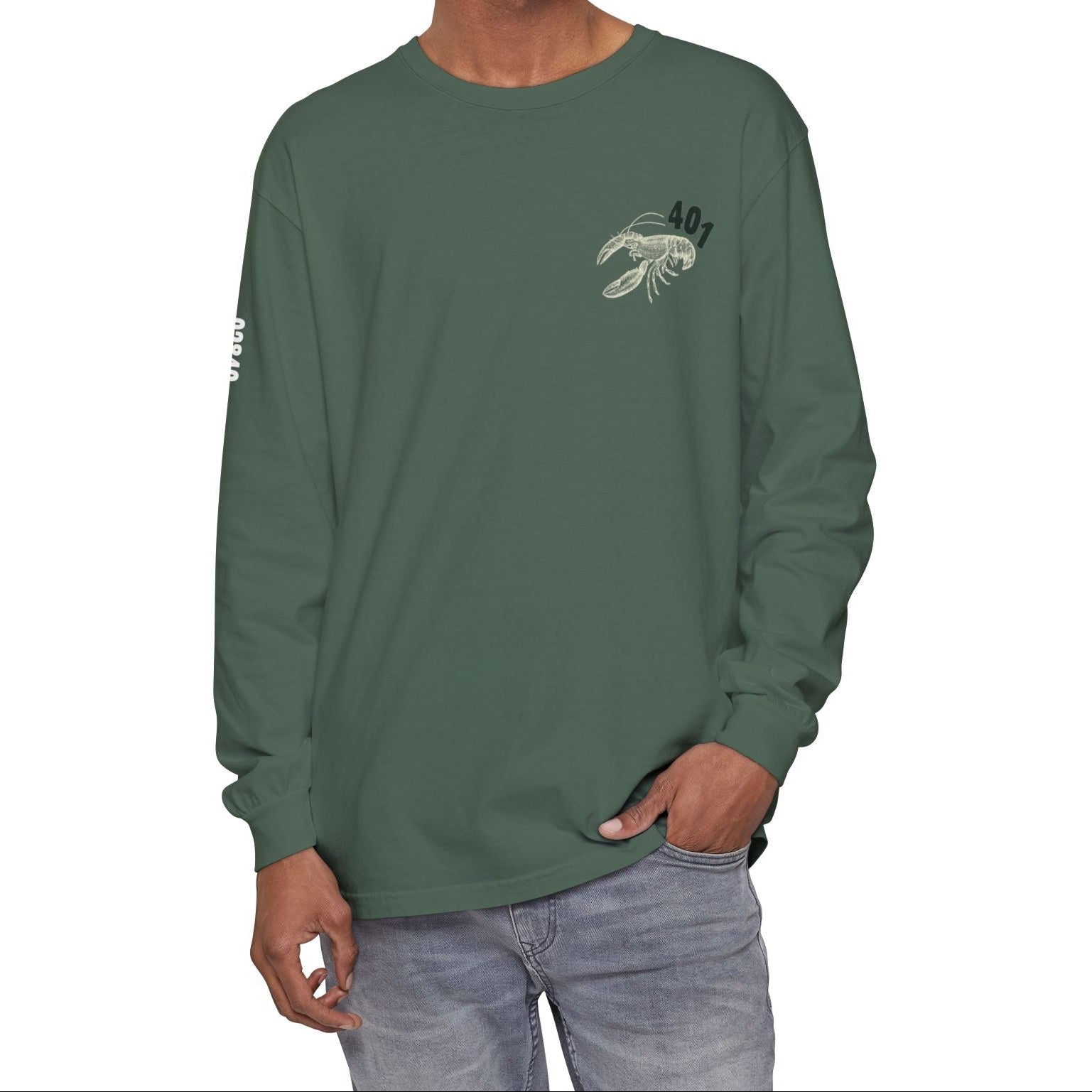 Fresh From The Port Long Sleeve Tee in Green