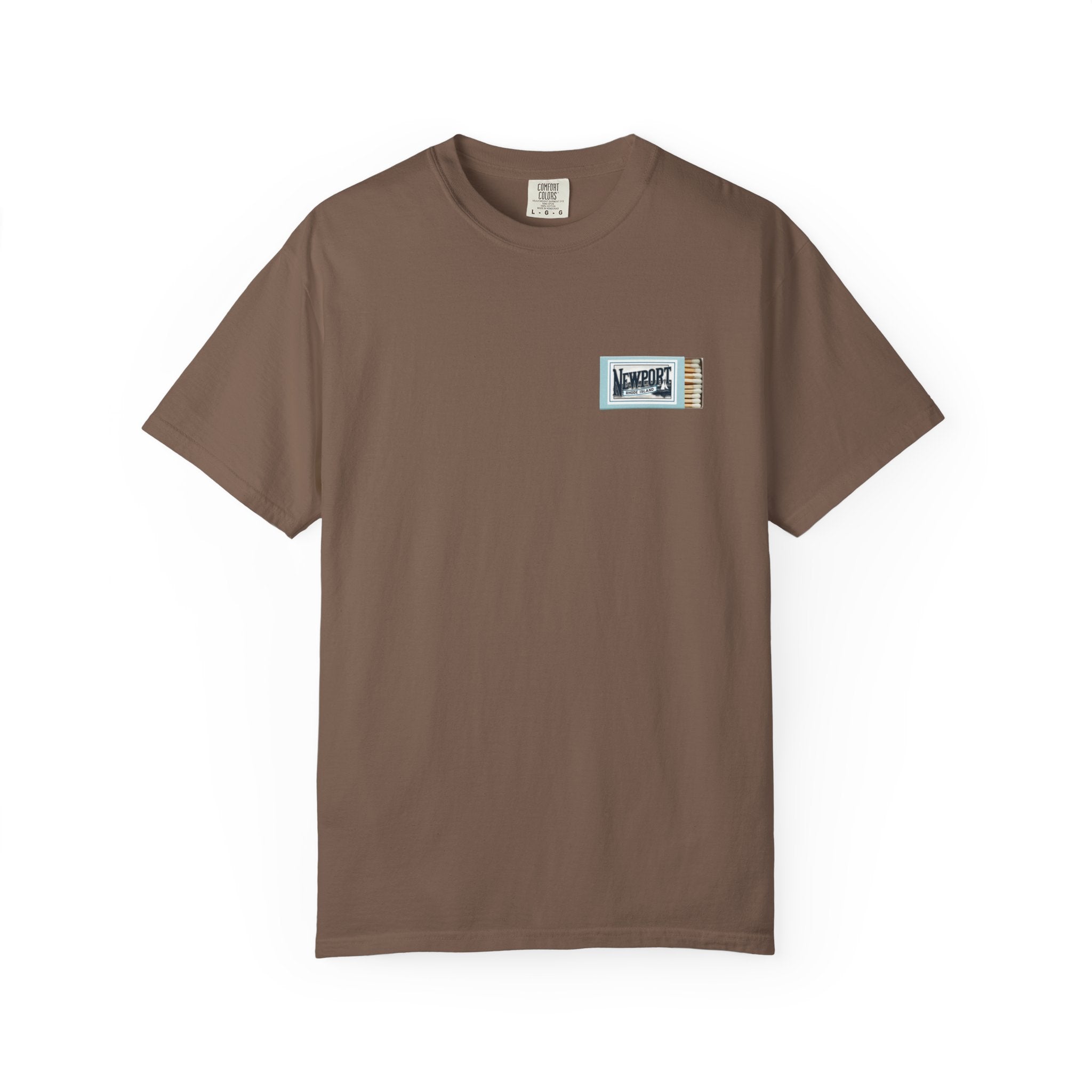 Newport, RI Matchbox T-Shirt, Vintage-Inspired Graphic Tee, Rhode Island Apparel, Comfort Colors
