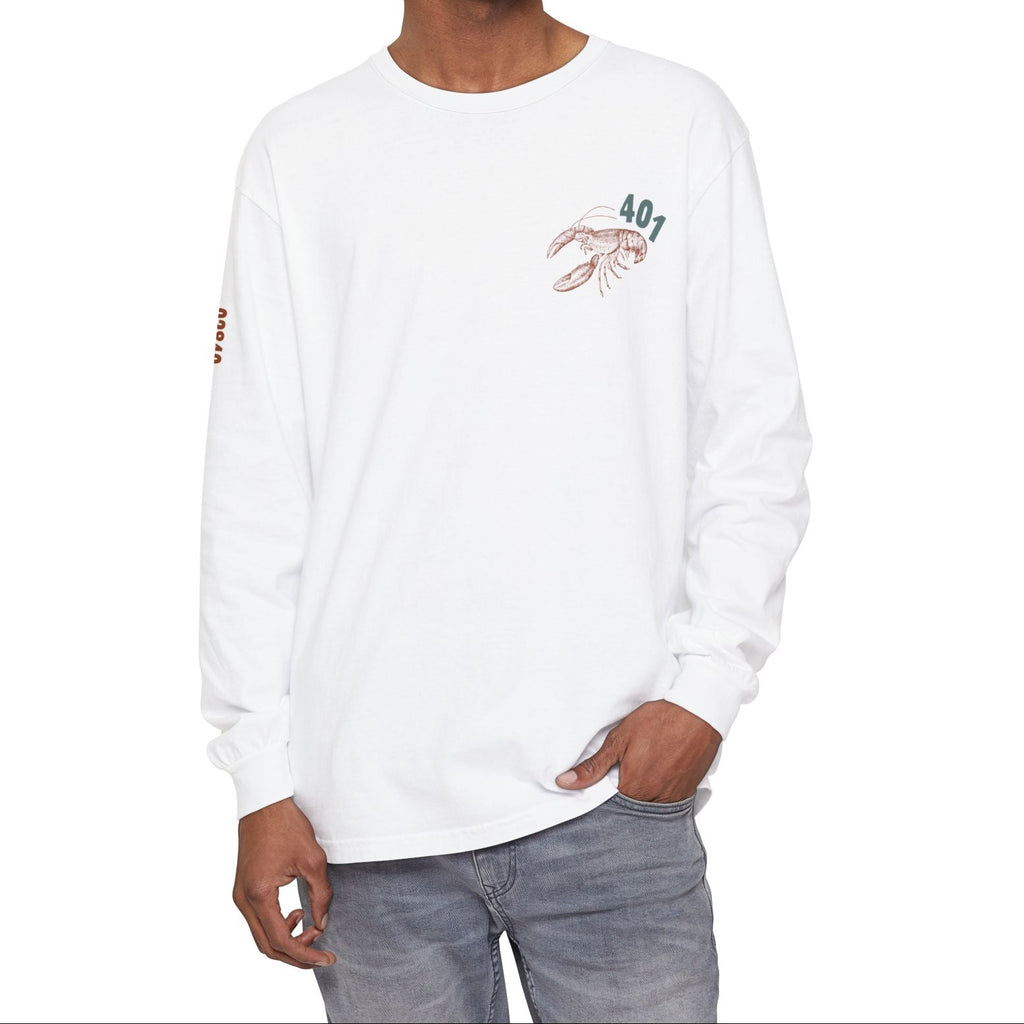 Fresh From The Port, Newport, RI Long Sleeve Tee in White