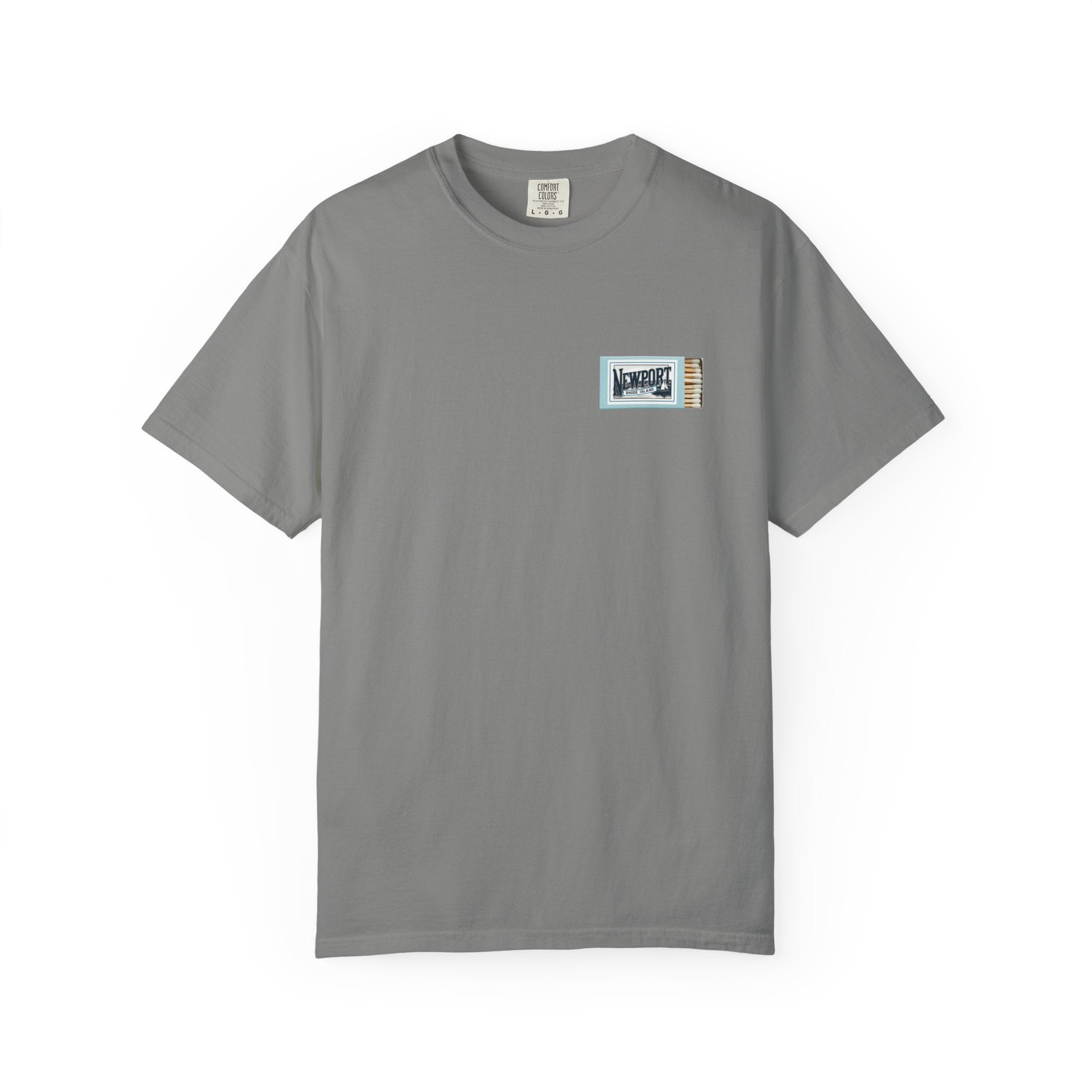 Newport, RI Matchbox T-Shirt, Vintage-Inspired Graphic Tee, Rhode Island Apparel, Comfort Colors