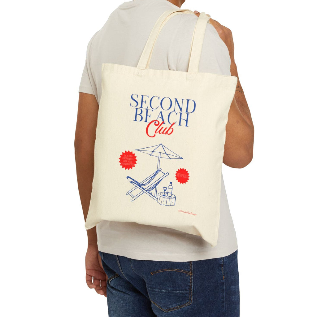 Second Beach Club Tote Bag: Newport / Middletown RI Inspired Beach Bag