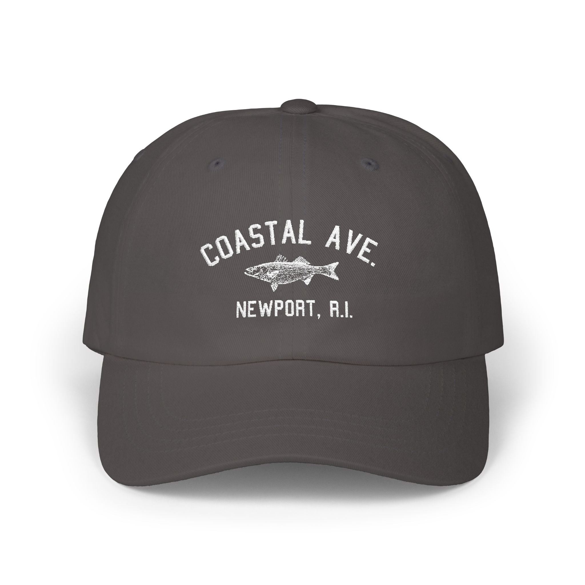 Coastal Ave. Design Embroidered Baseball Cap