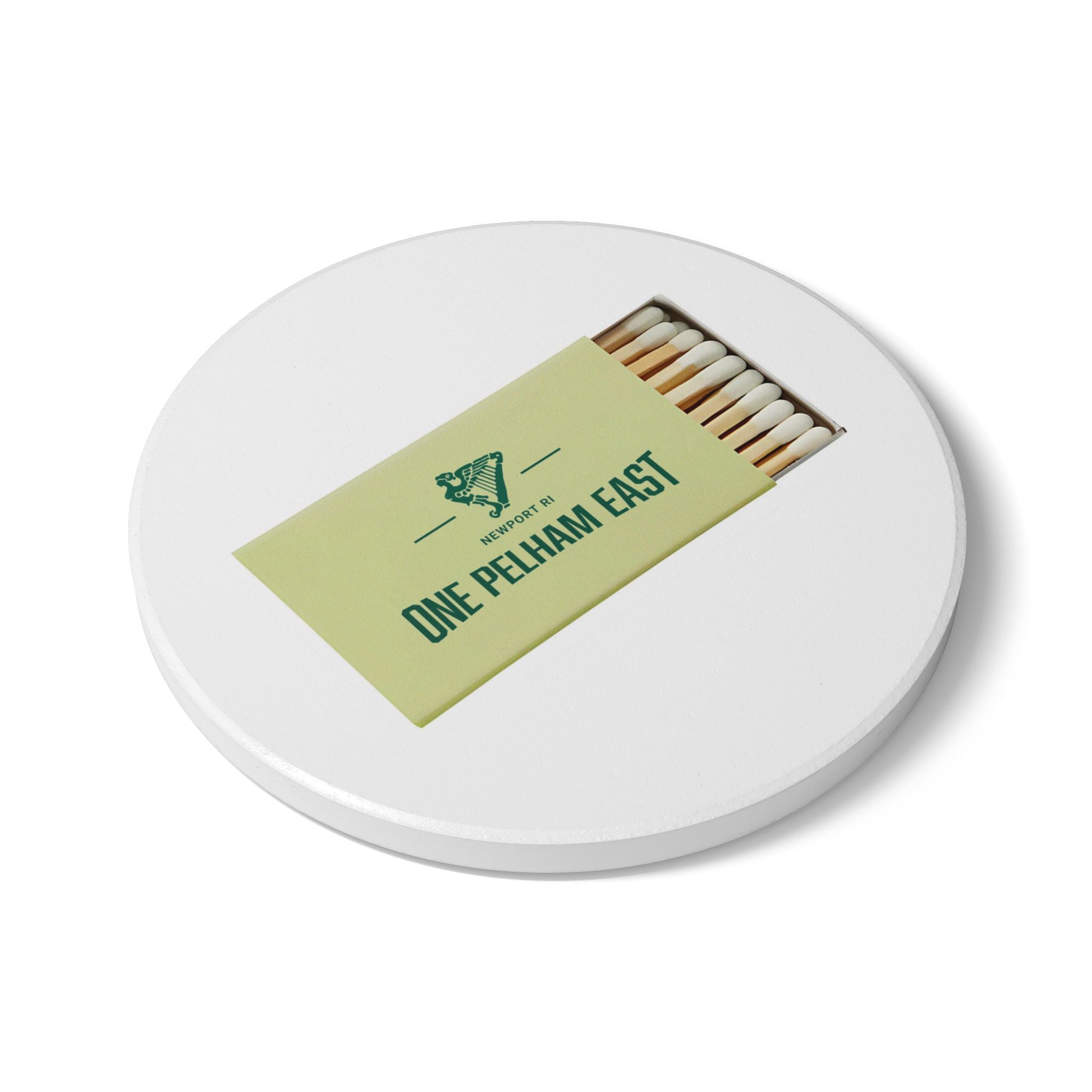 One Pelham East, Newport RI Ceramic Matchbox Coaster