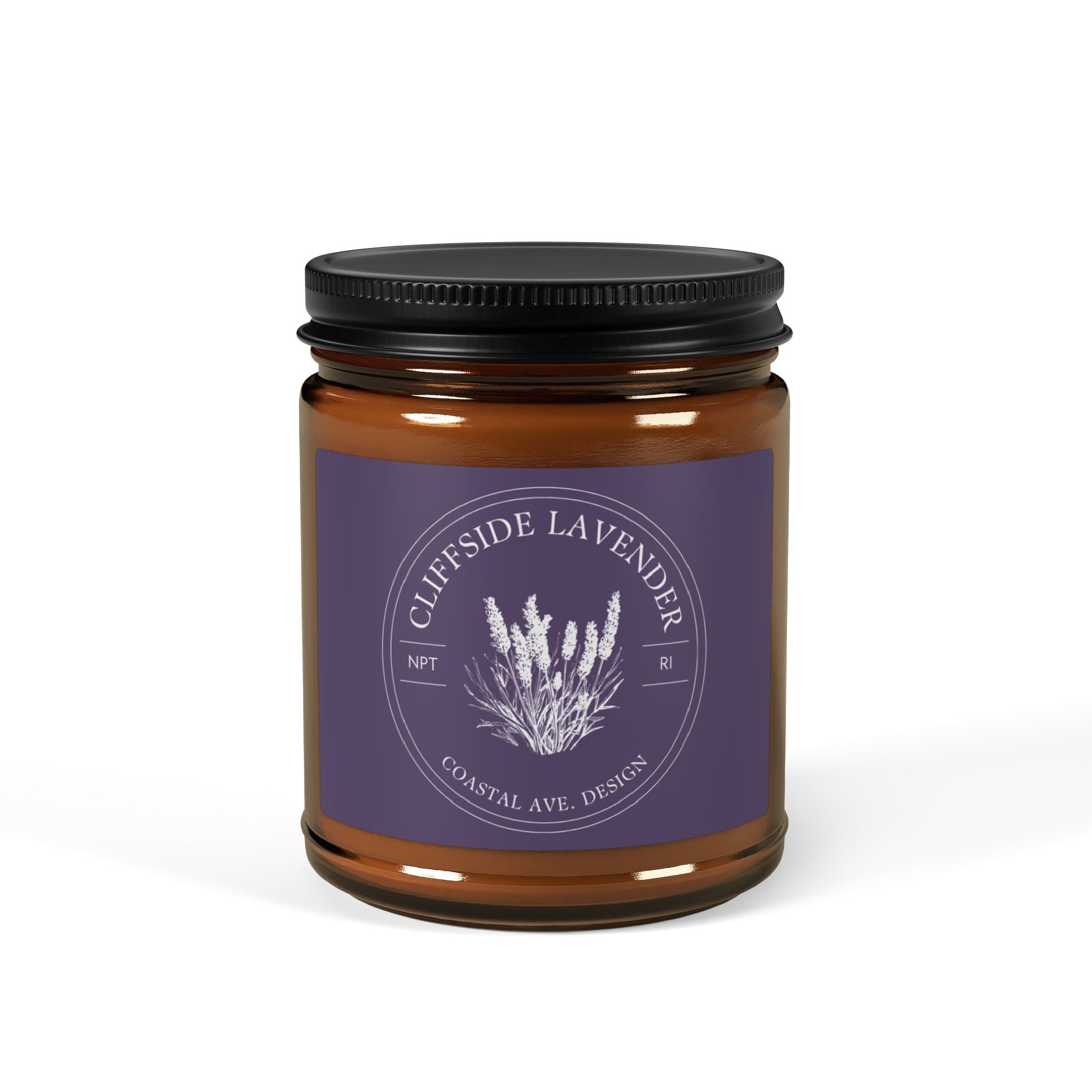 Crisp Cliffside Lavender Candle, Newport RI Fall Candle Series