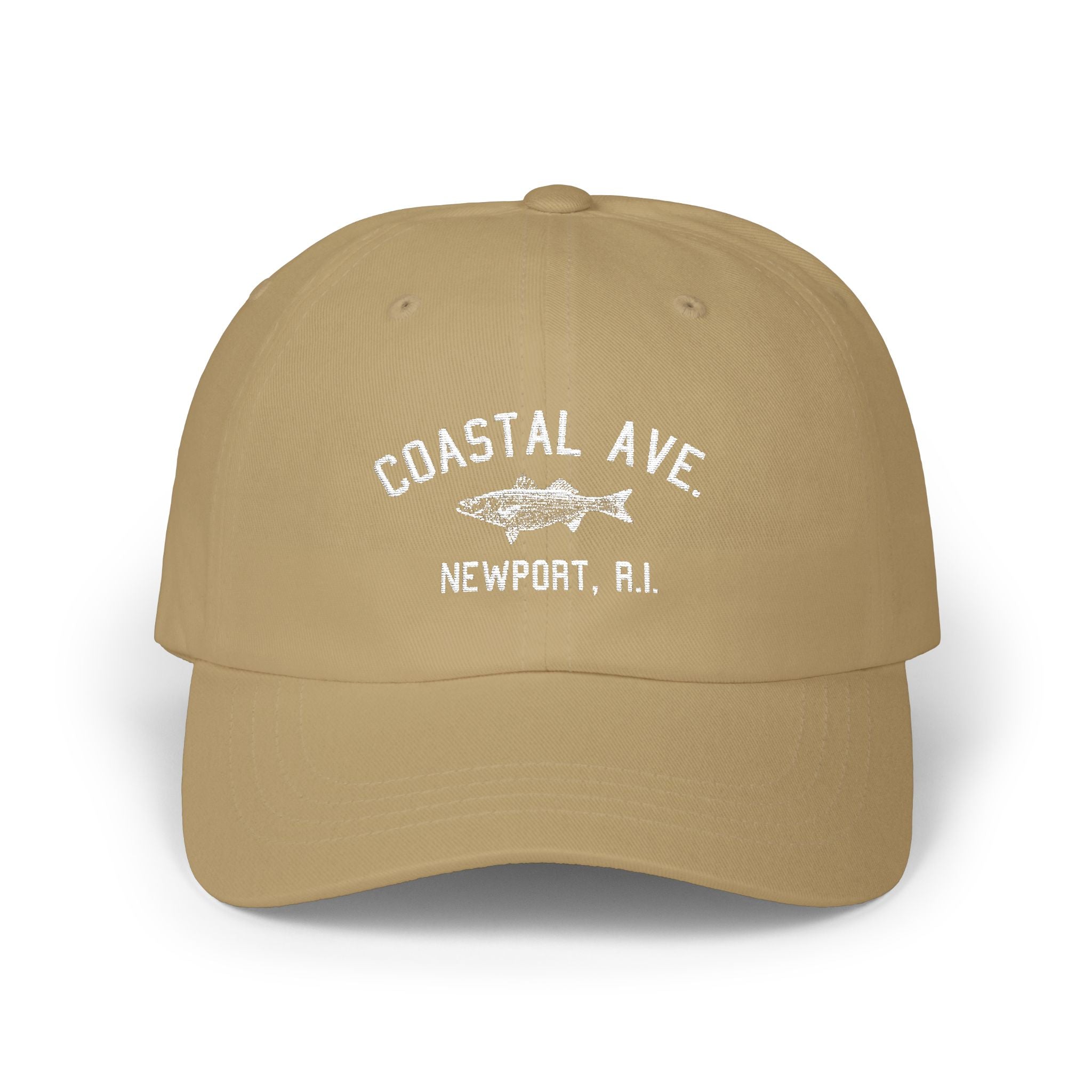 Coastal Ave. Design Embroidered Baseball Cap