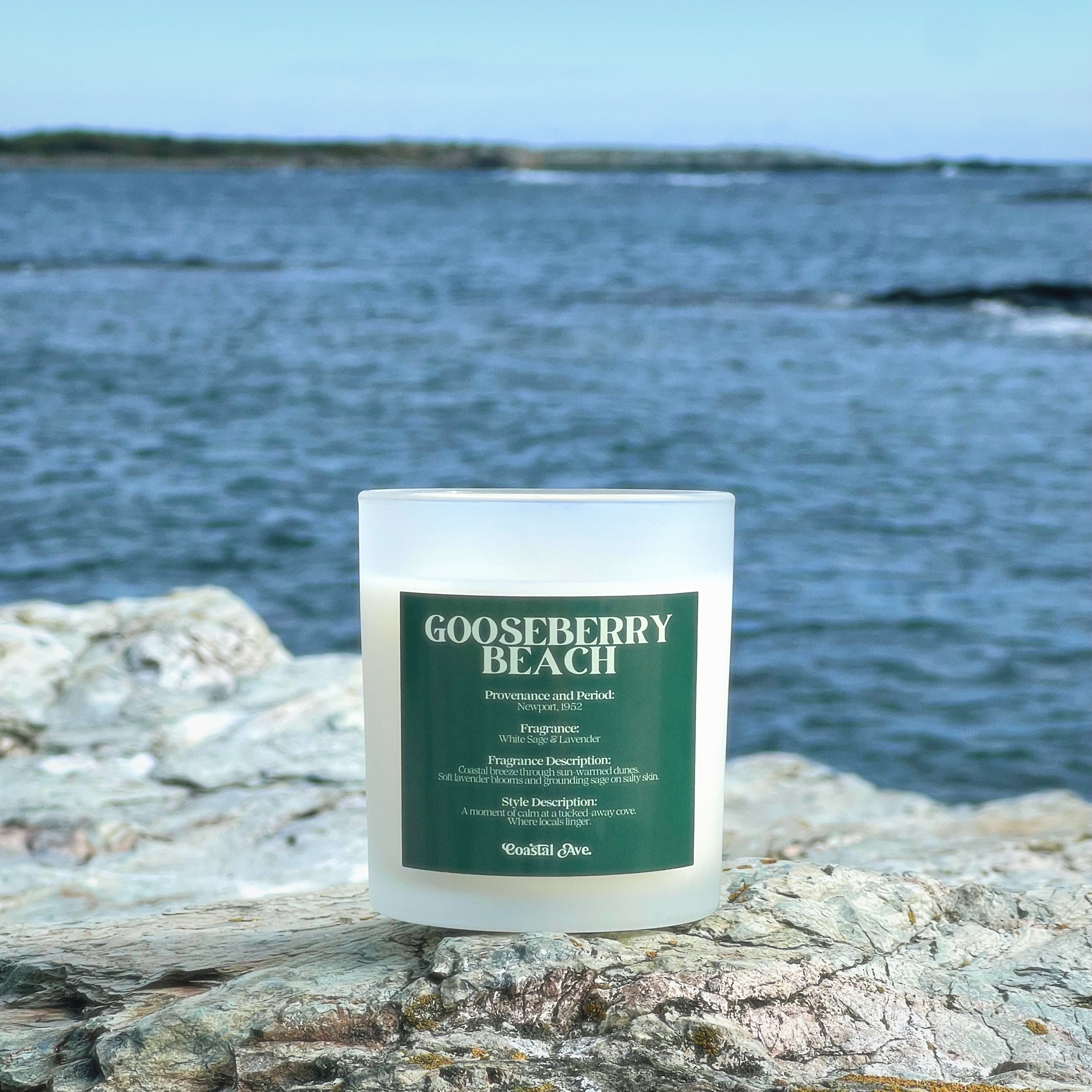 Gooseberry Beach Candle, Newport Rhode Island