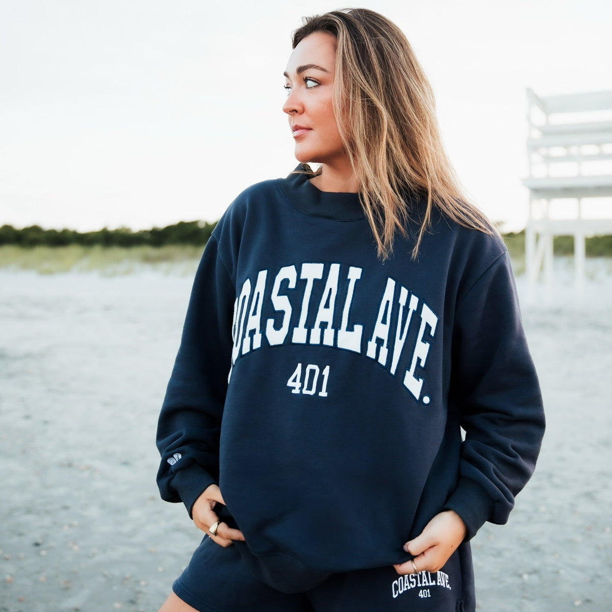 Coastal Ave. Navy Lounge Set Bundle