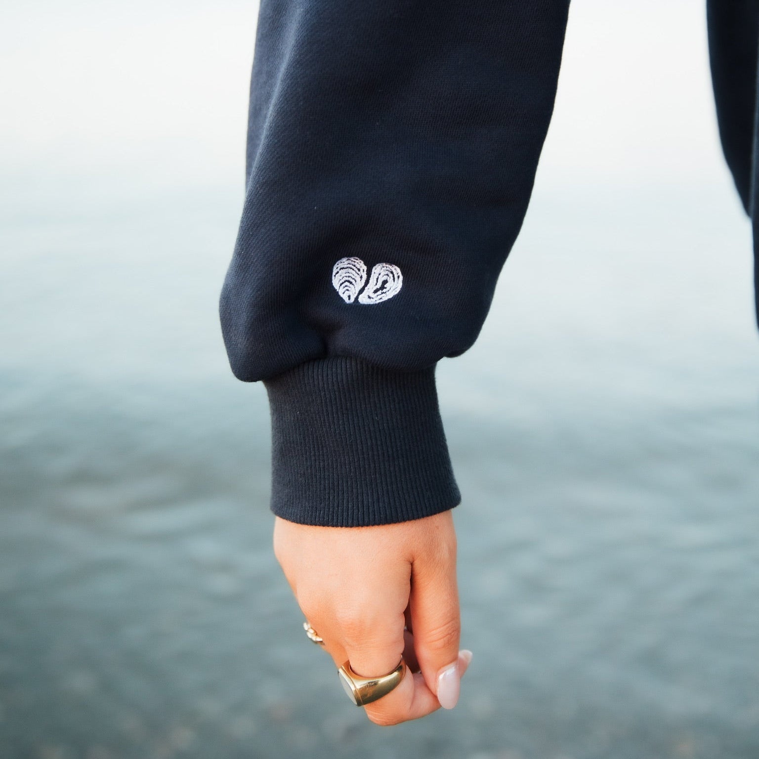 Coastal Ave. Navy Mock Neck
