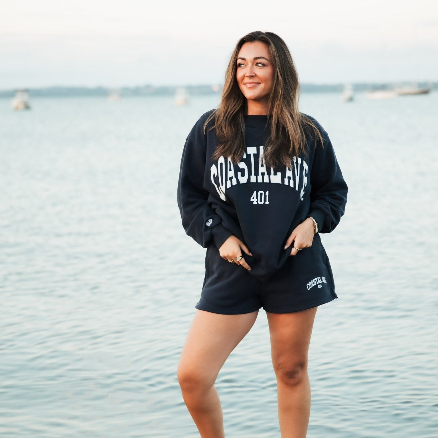 Coastal Ave. Navy Lounge Set Bundle