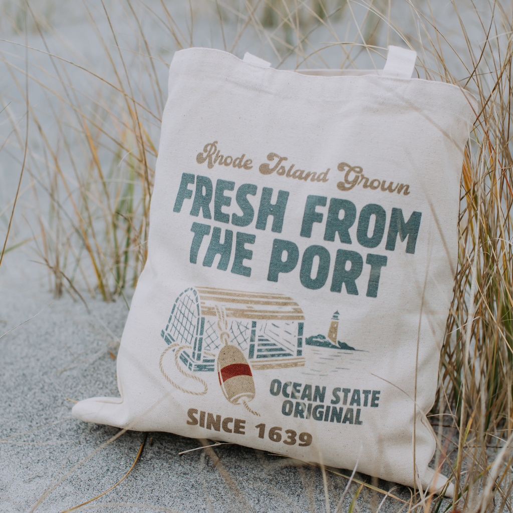 Fresh From the Port, Newport, RI, Canvas Tote Bag