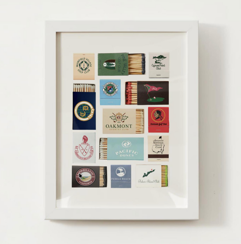 U.S. Golf Courses Matchbox Print