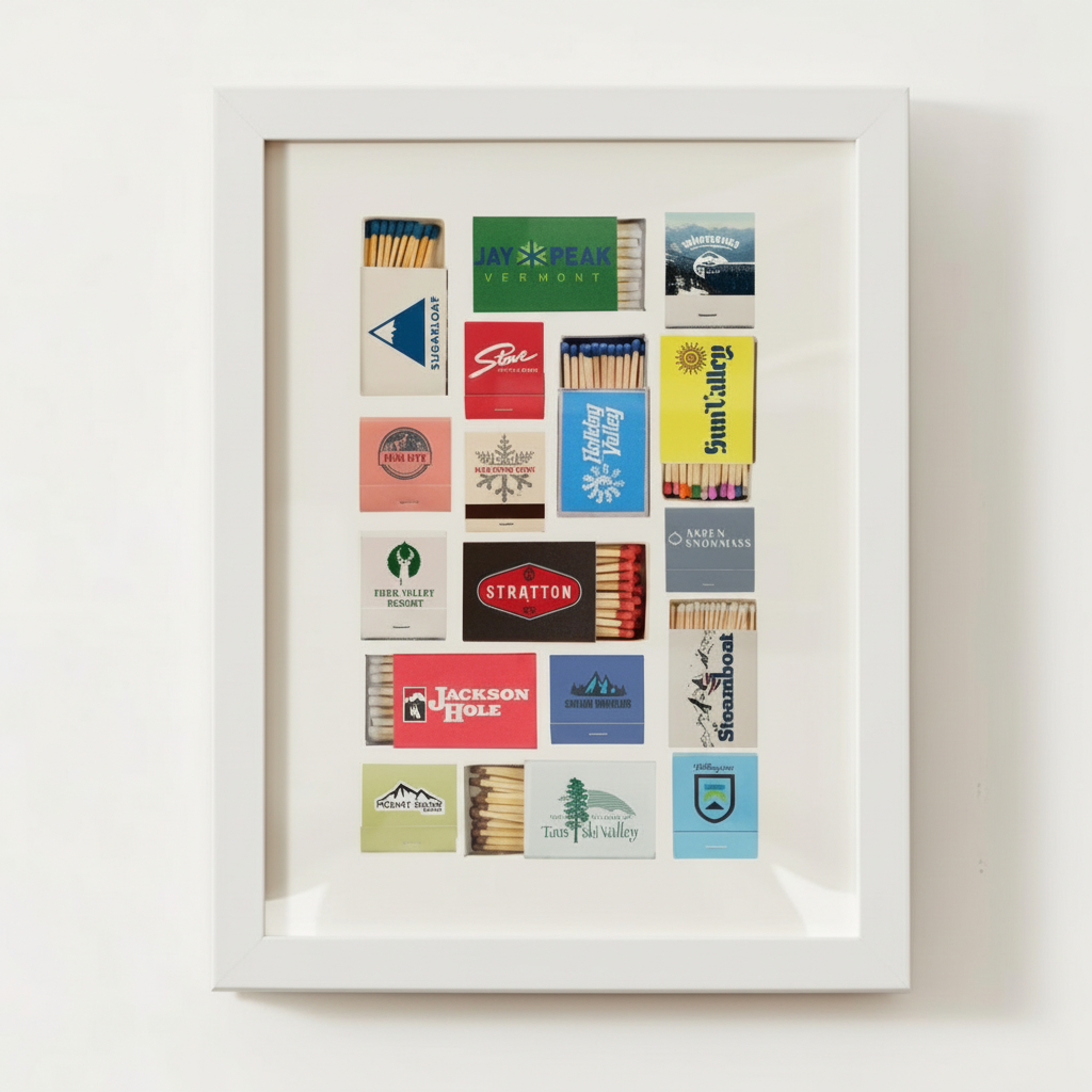 U.S. Ski Areas Matchbox Print
