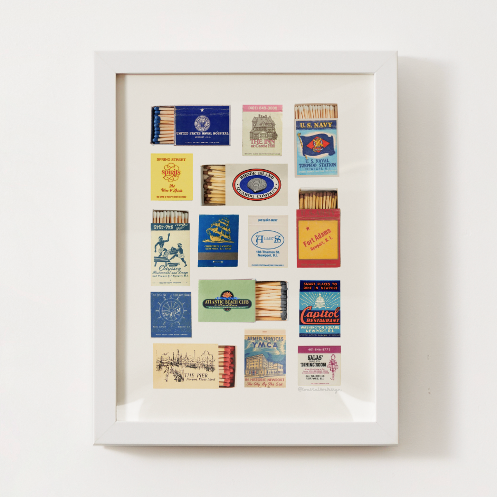 Vintage Newport Matchbox Print