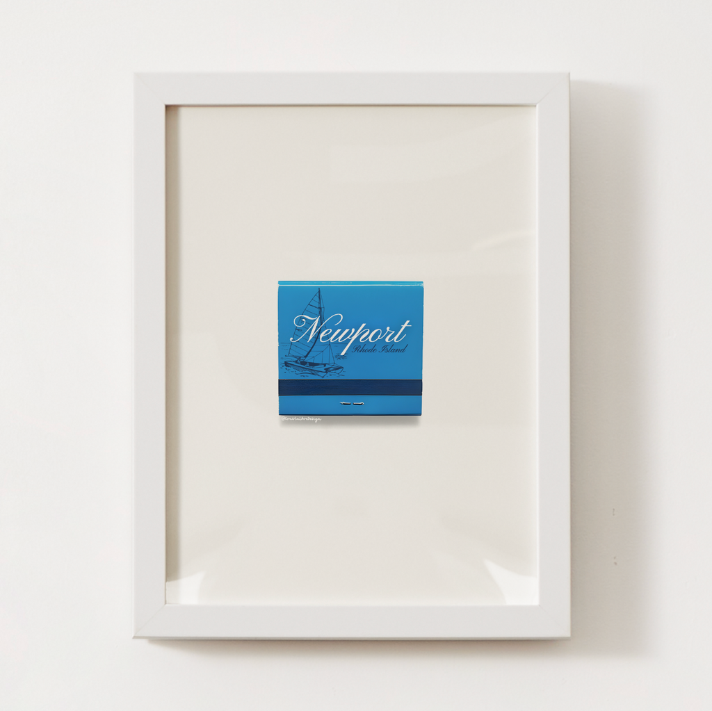 Blue Newport Matchbook Print, Newport, Rhode Island