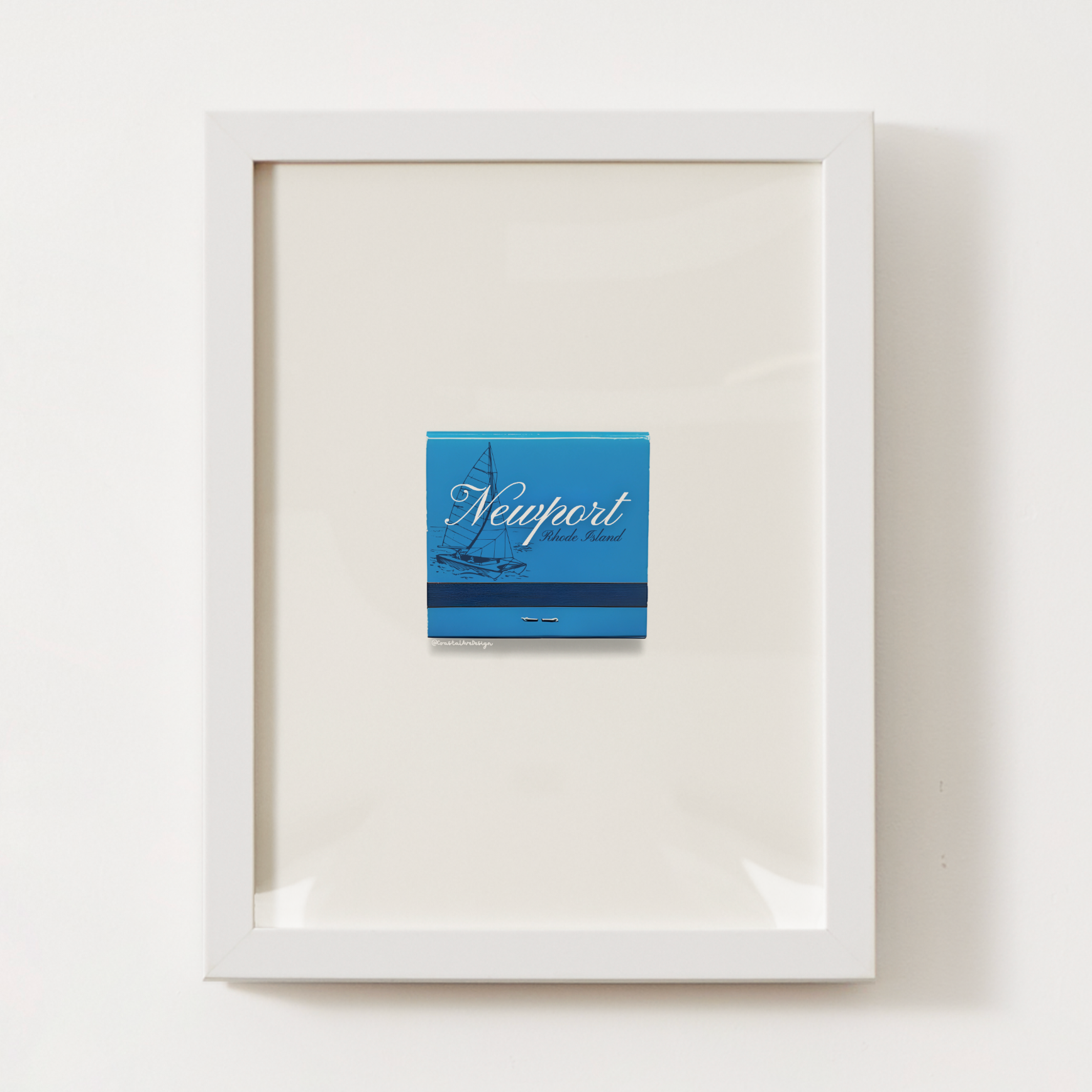 Blue Newport Matchbook Print, Newport, Rhode Island