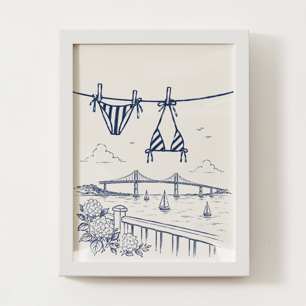 Newport Summer Sketch Print