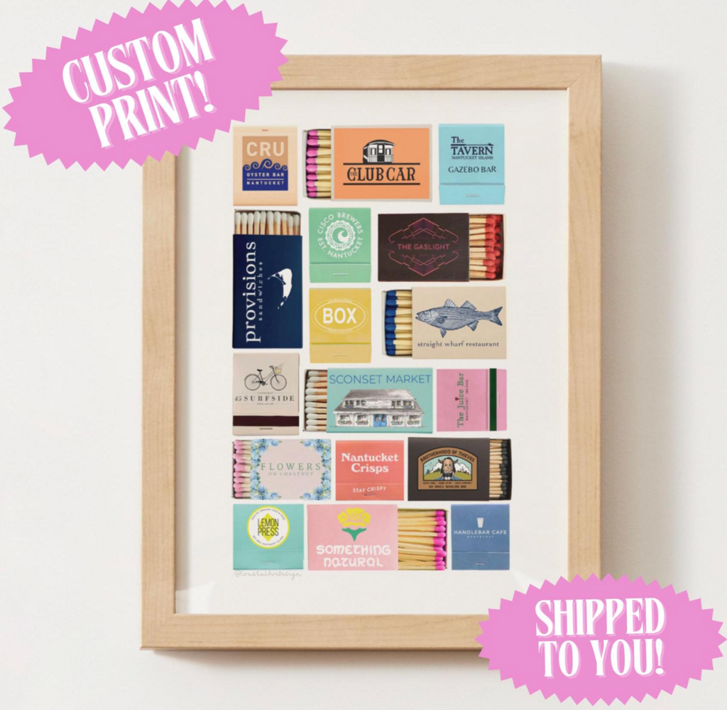 Customizable Matchbox Print Art; Personal & Unique Gift!