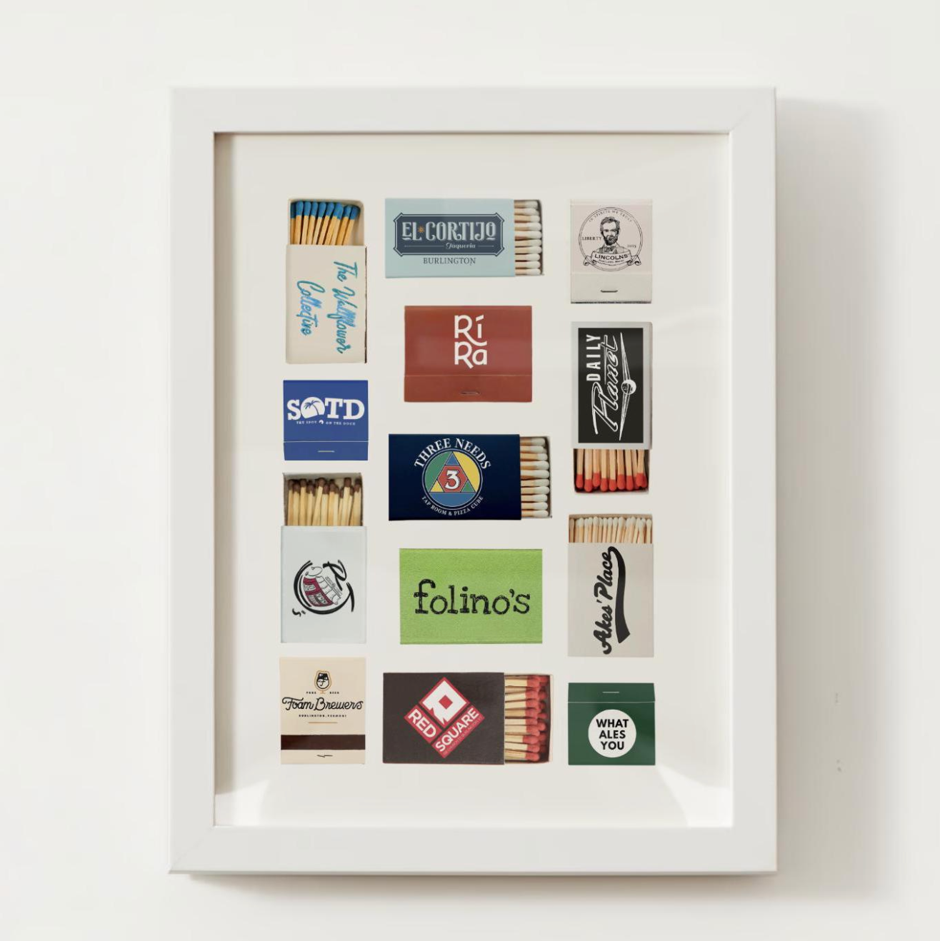 Burlington, Vermont Matchbox Print