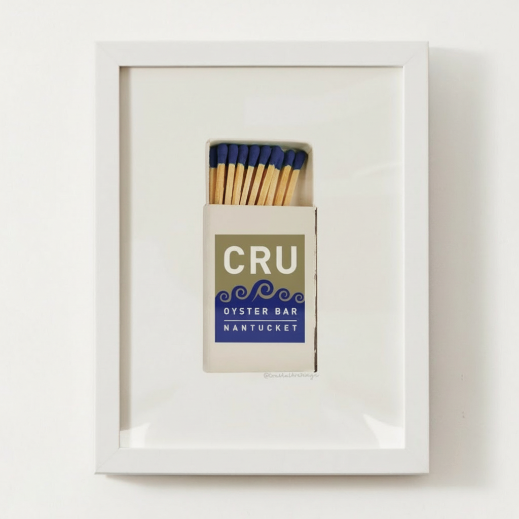 Cru Oyster Bar Nantucket, MA Matchbox Print