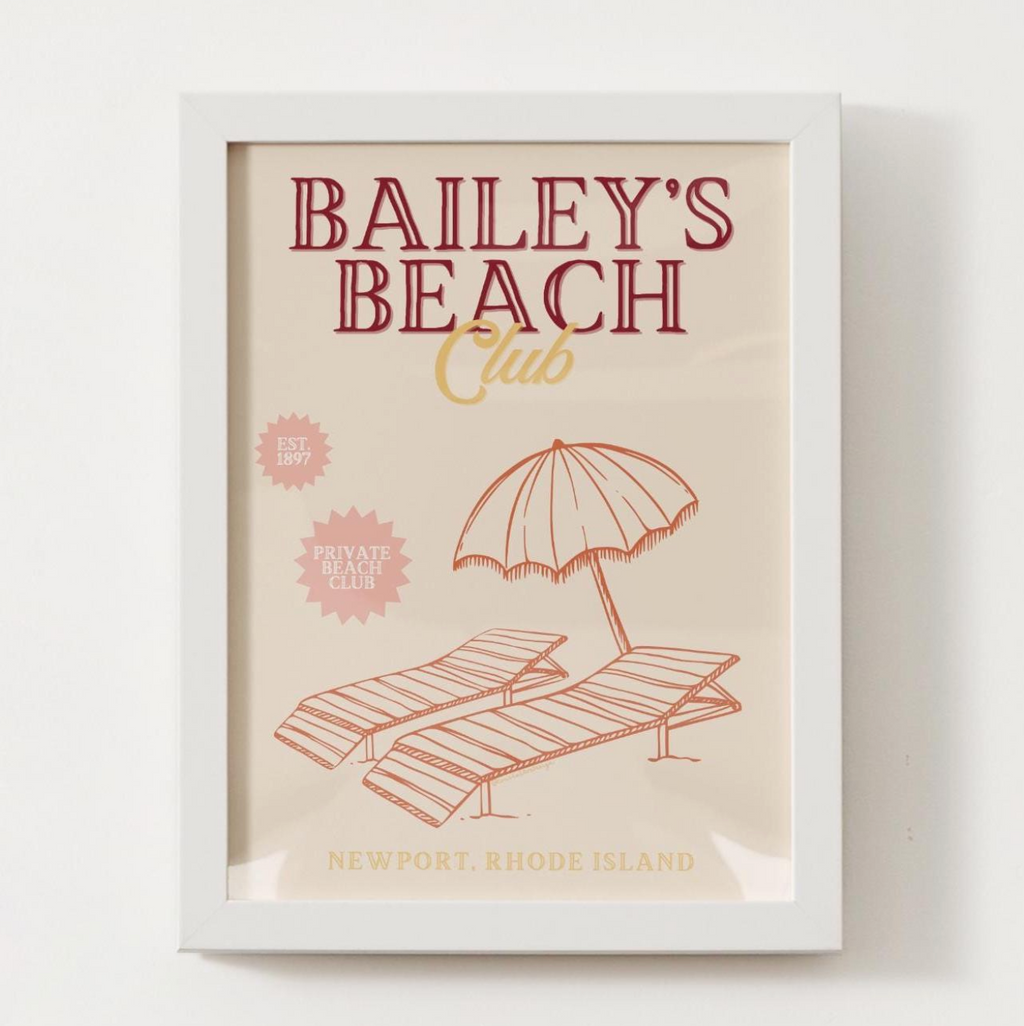 Bailey's Beach Club Newport, RI Print
