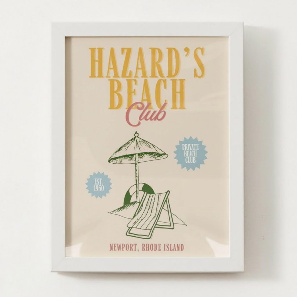 Hazard's Beach Club Newport, Rhode Island Print