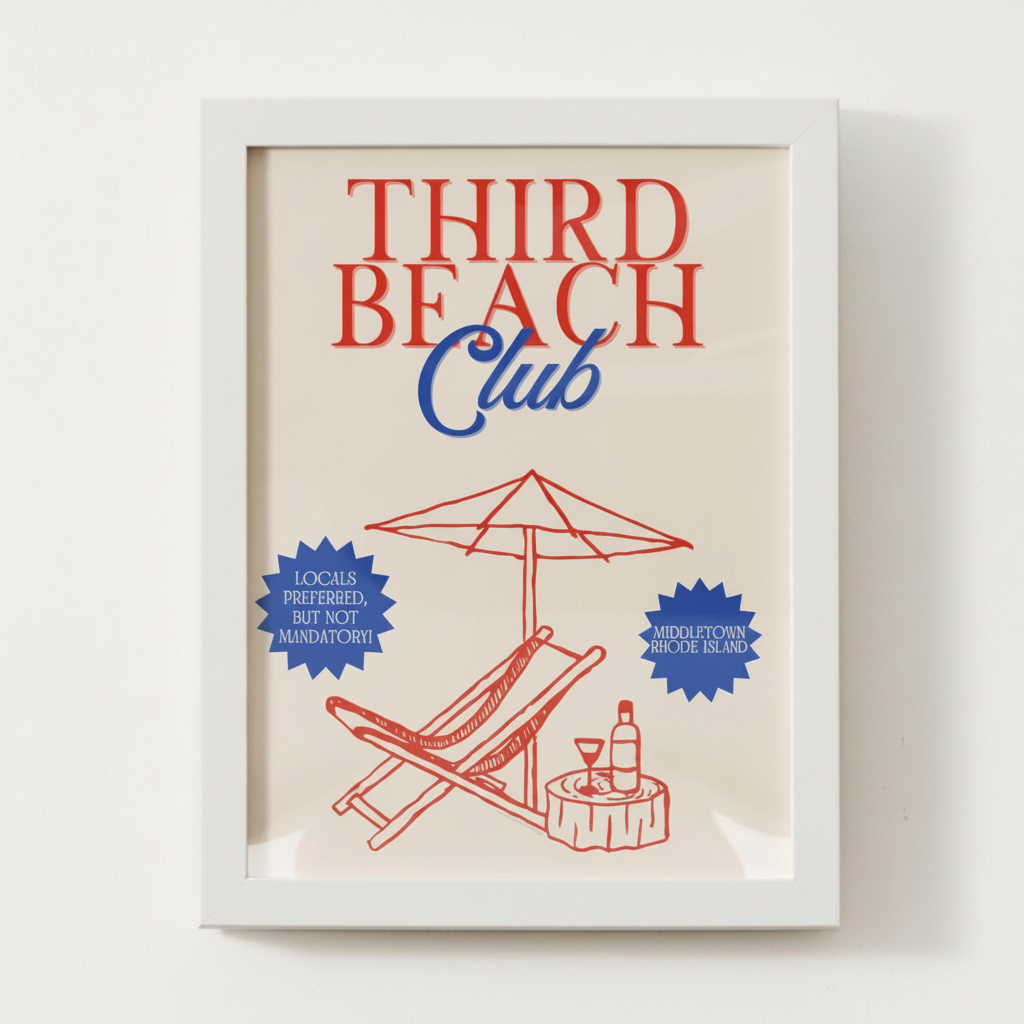 Newport / Middletown, RI Third Beach Club Print