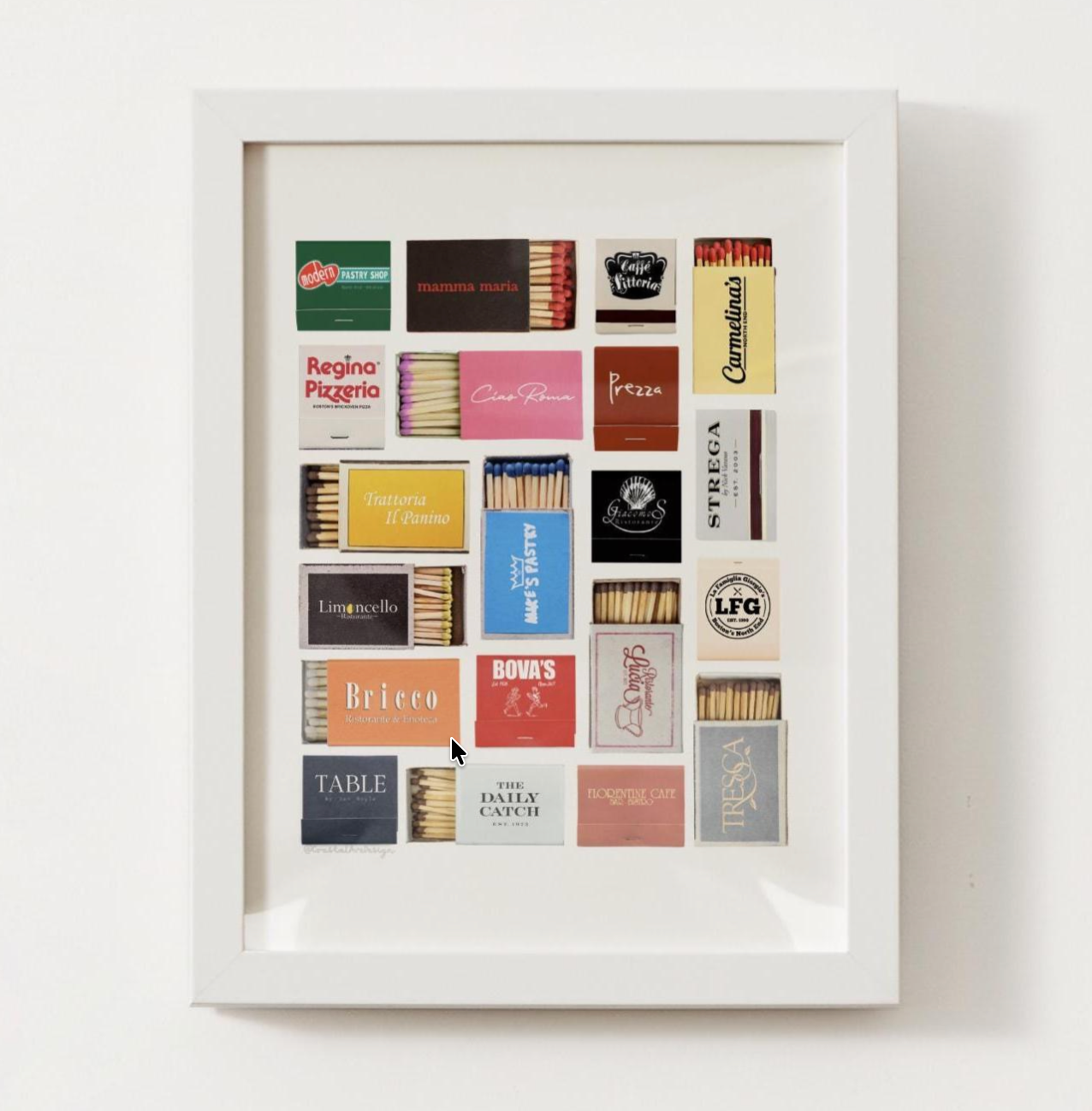 North End, Boston, MA Matchbox Print