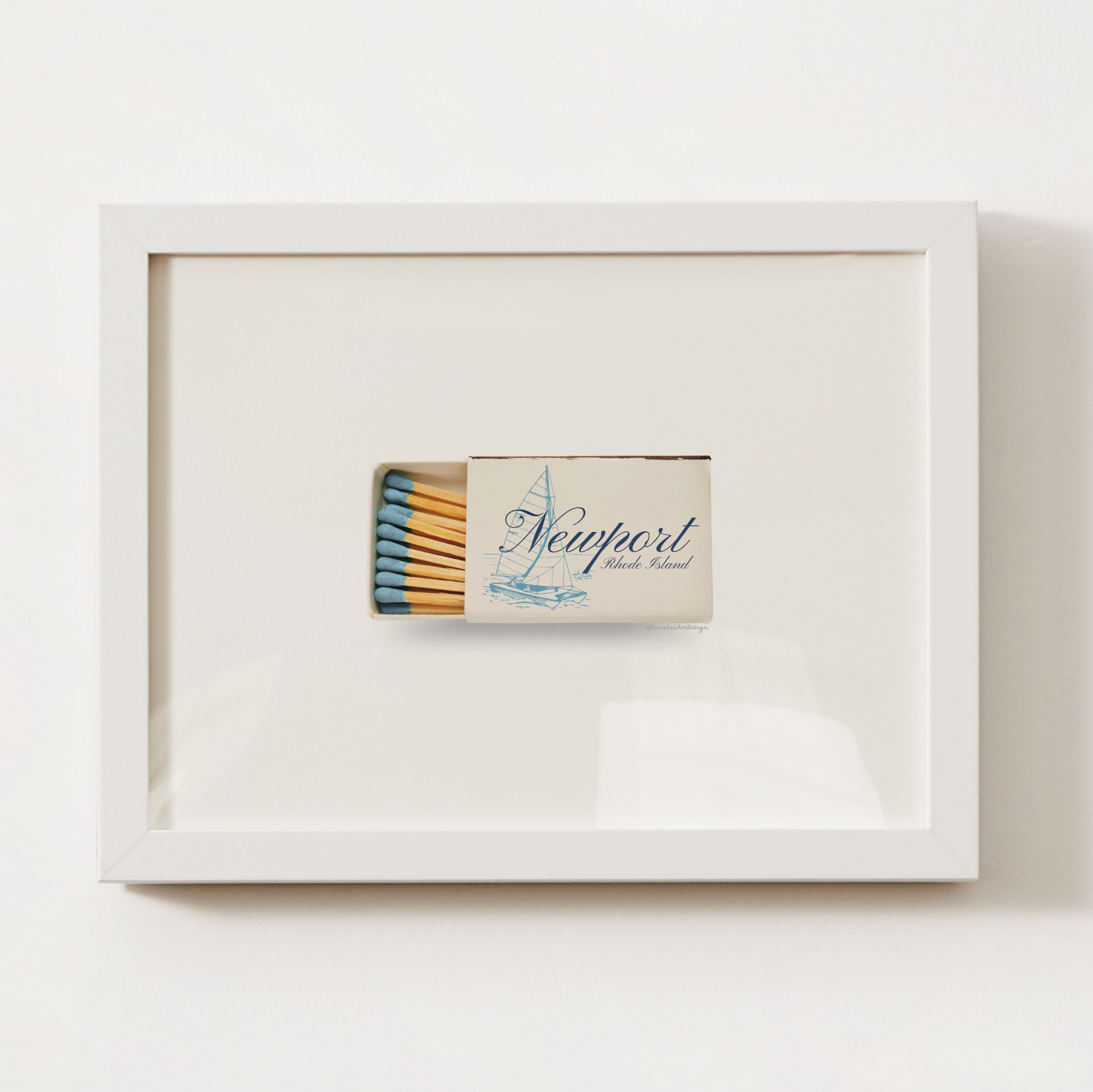 Blue & White Newport Matchbook Print – Newport, Rhode Island