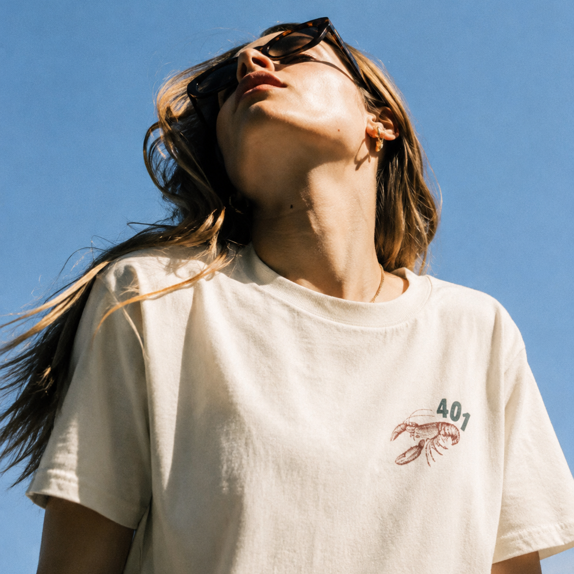 Fresh From The Port, Newport, RI Short Sleeve Tee in Ivory