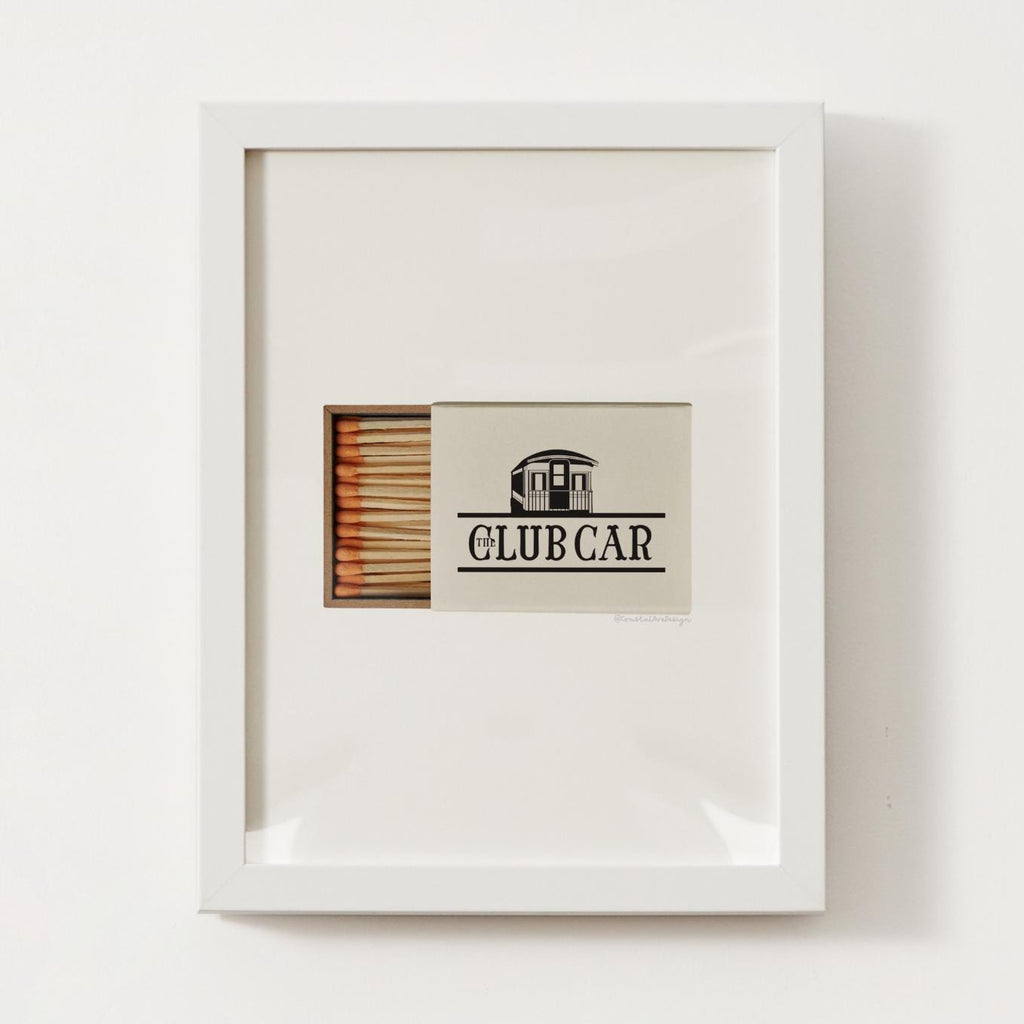 Club Car Nantucket, MA Matchbox Print; Massachusetts Wall Art Poster