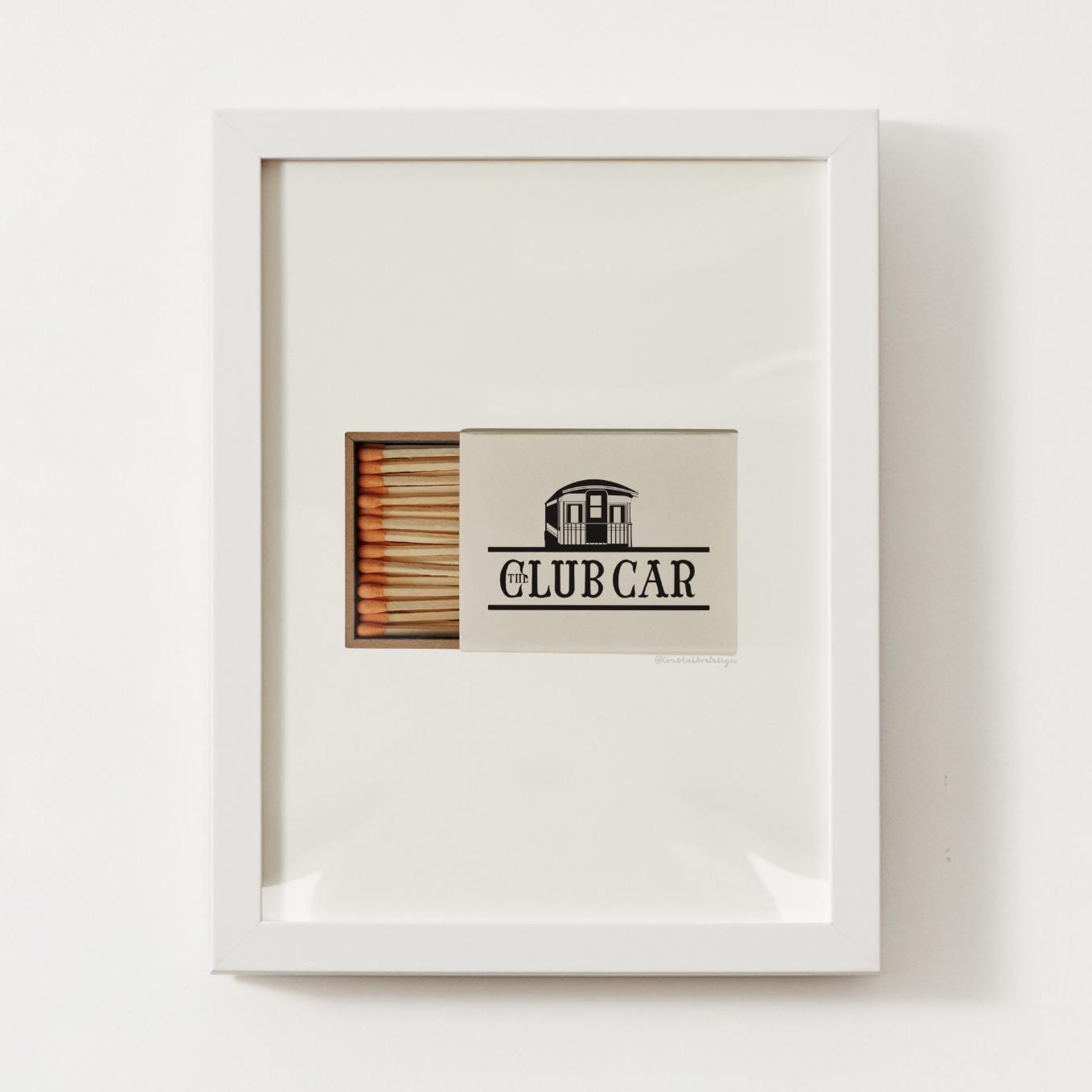 Club Car Nantucket, MA Matchbox Print; Massachusetts Wall Art Poster