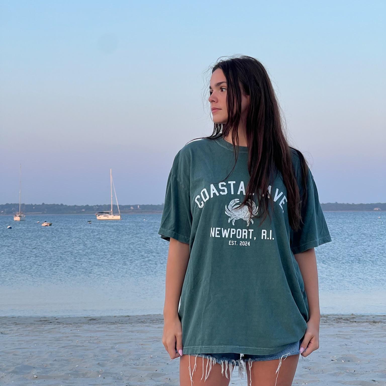 Coastal Ave. Newport, R.I. Short Sleeve Tee