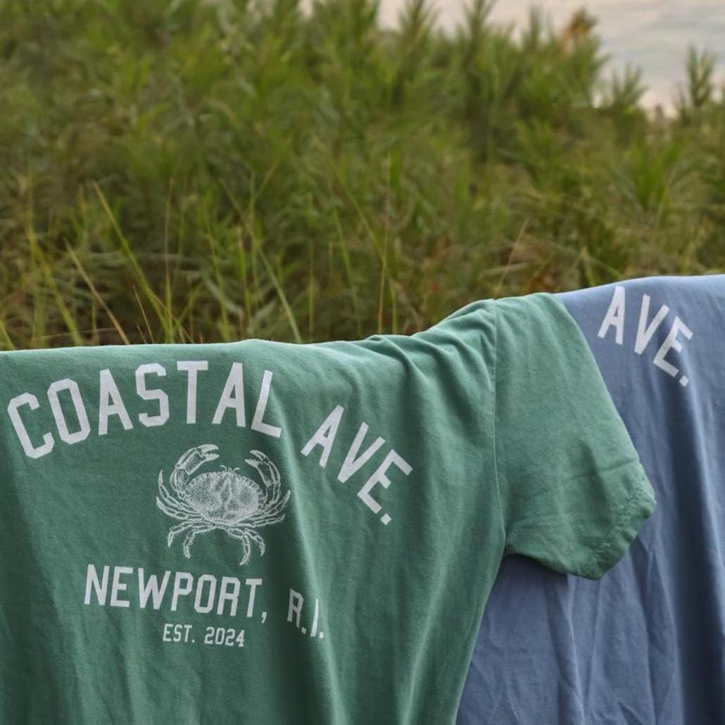 Coastal Ave. Newport, R.I. Short Sleeve Tee